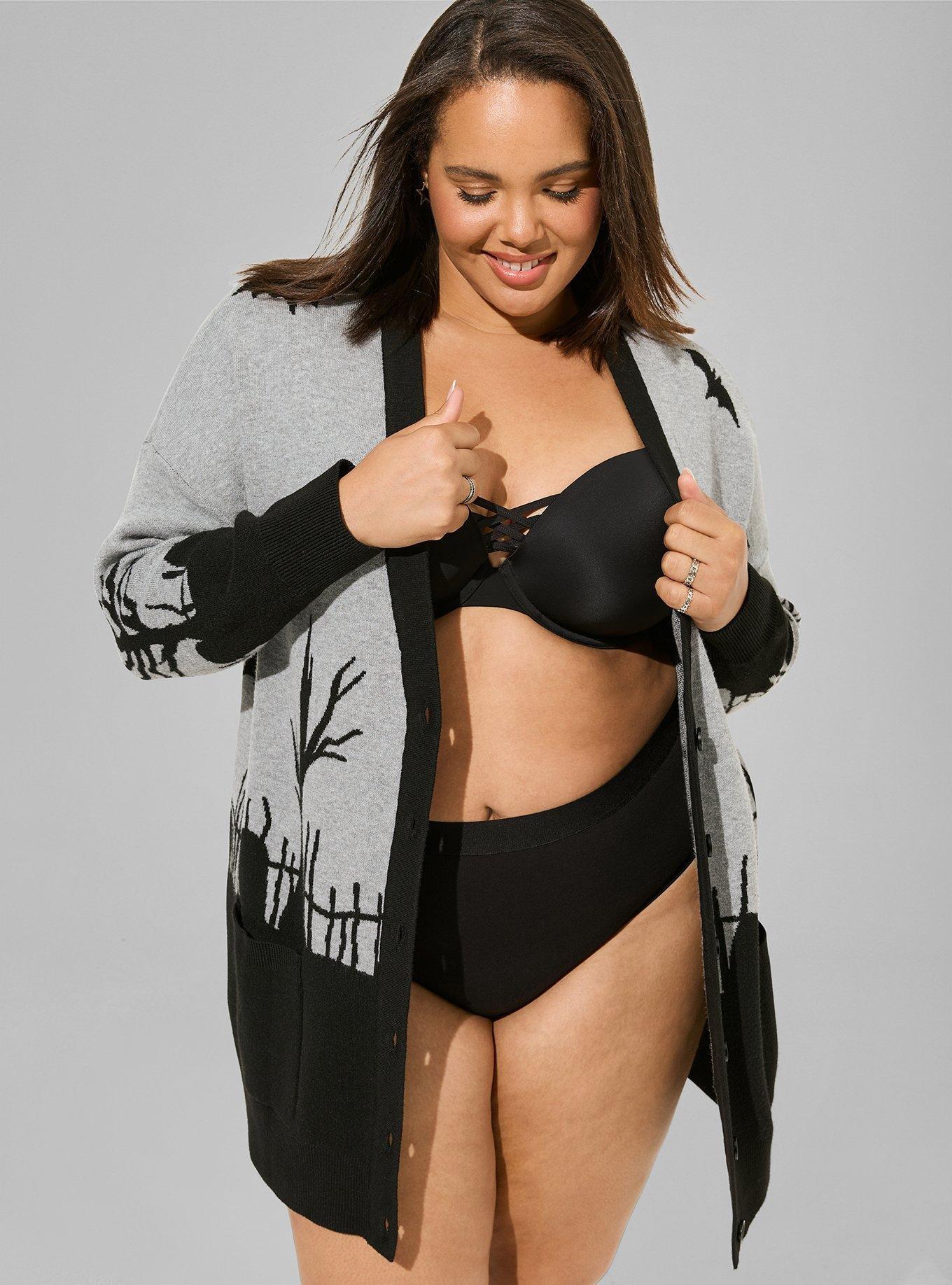 Plus Size - Luxe Cozy Jacquard Boyfriend Cardigan - Torrid
