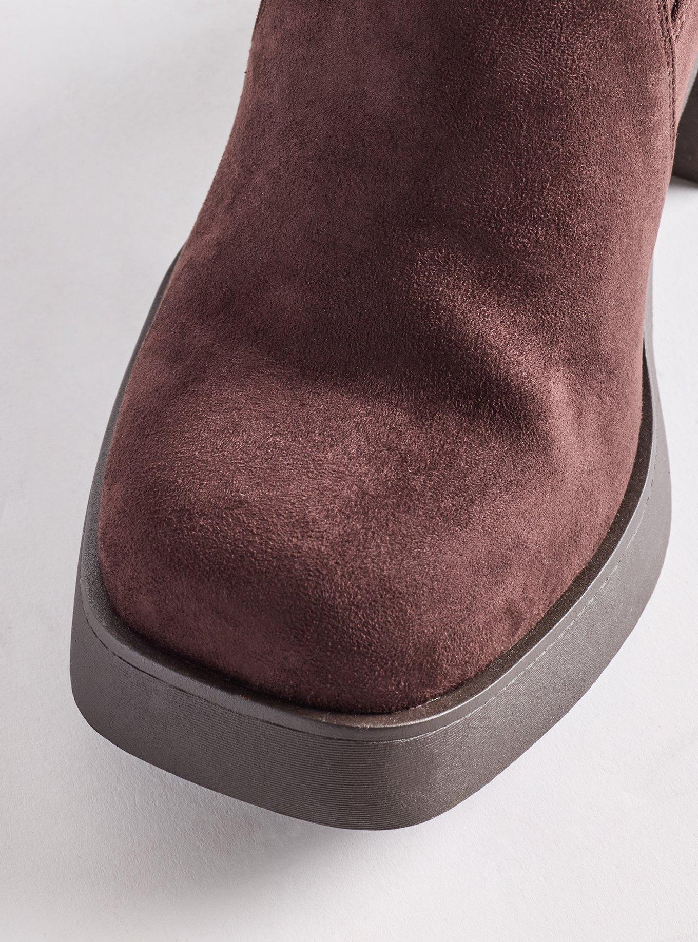 Stretch Knee Boot (WW), BROWN, alternate