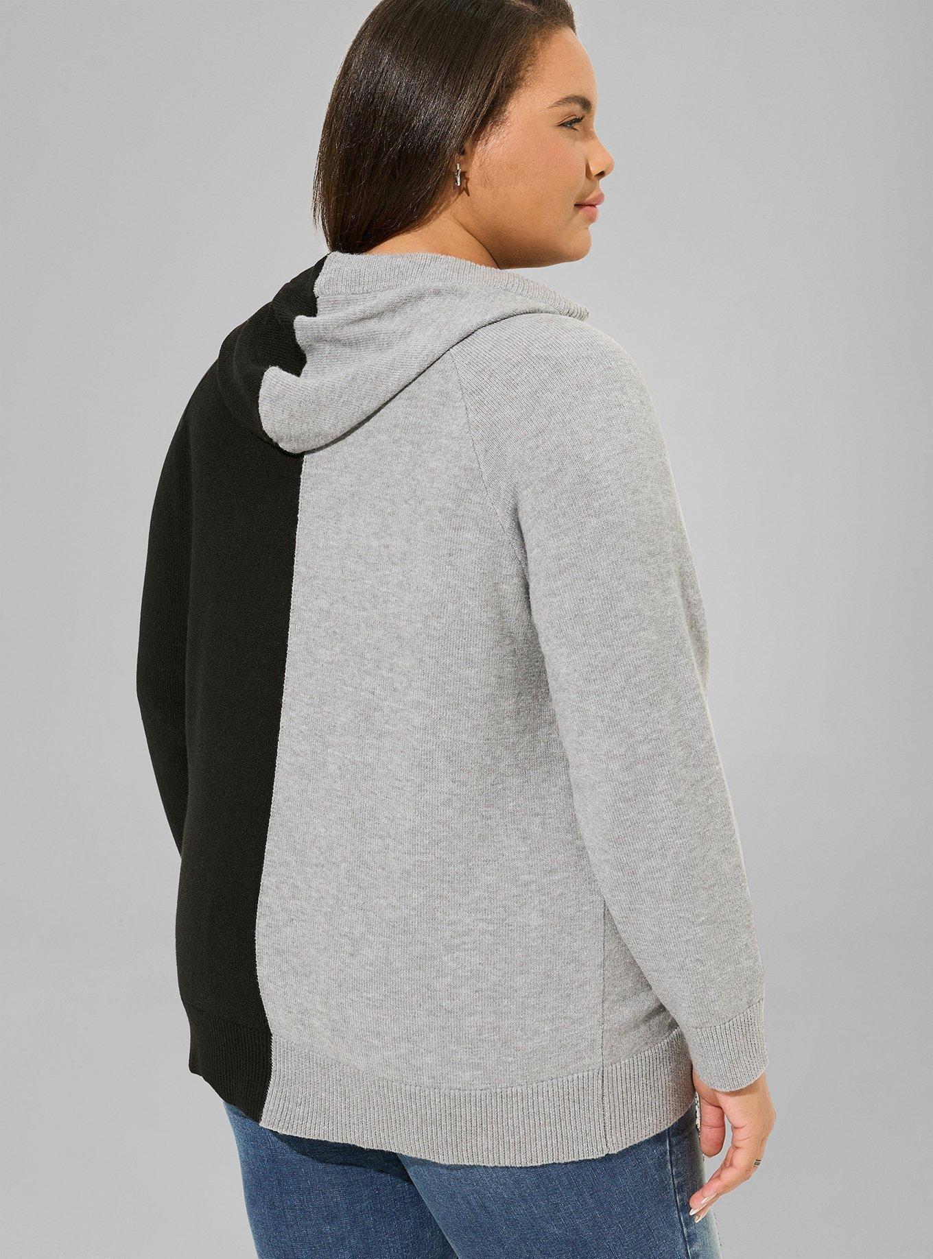 Luxe Cozy Raglan Colorblock Zip Hoodie