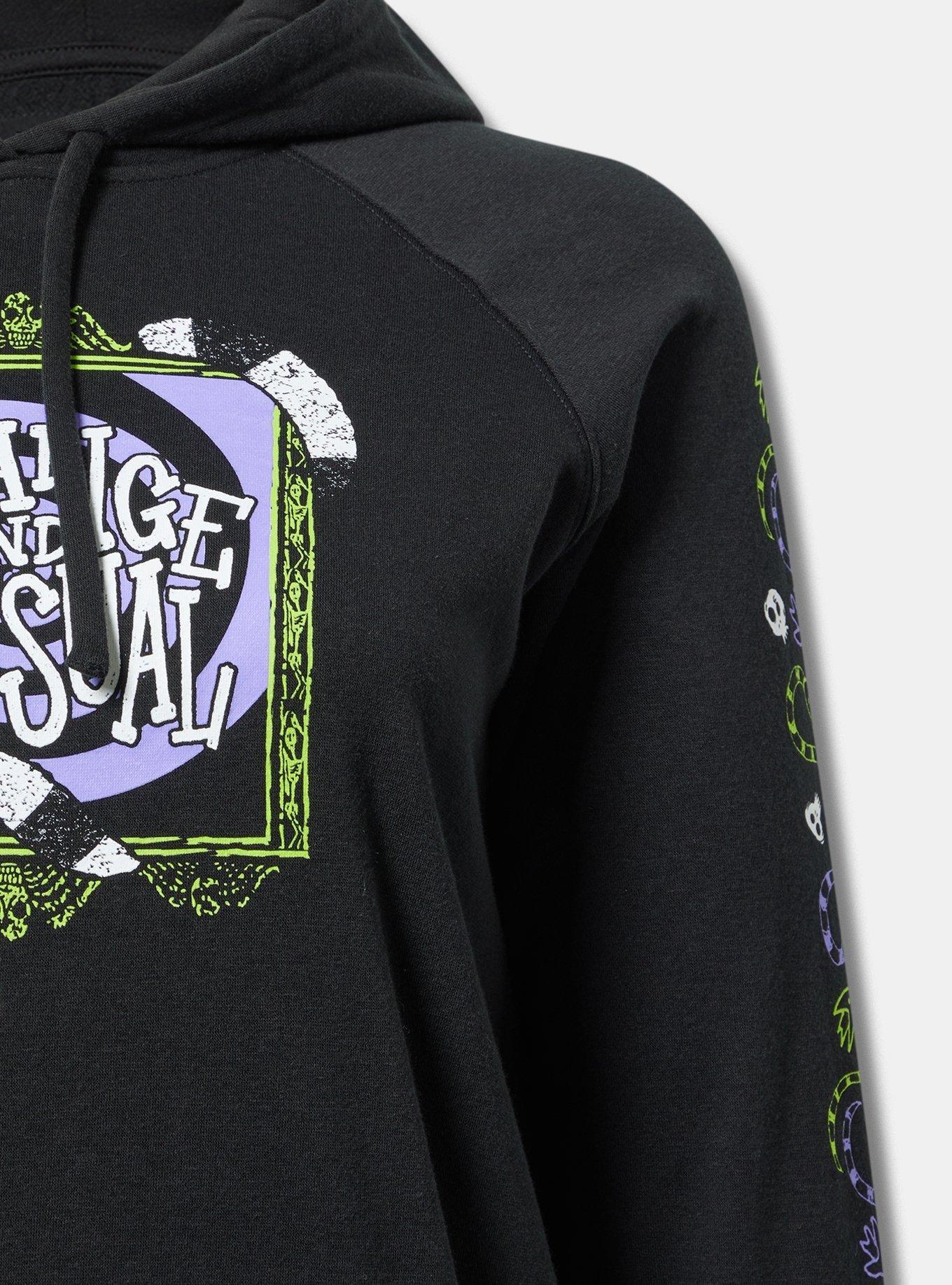 Beetlejuice Classic Fit Cozy Fleece Hoodie, DEEP BLACK, alternate