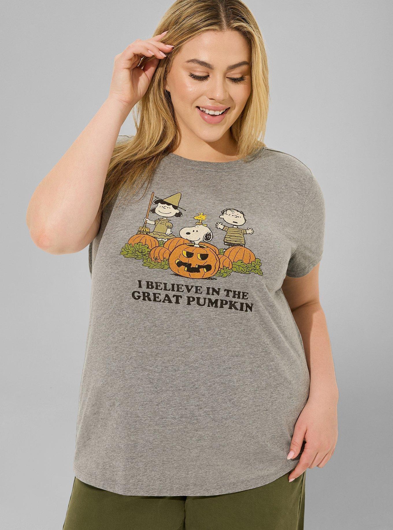 Peanuts Pumpkin Classic Fit Cotton Crew Tee