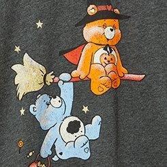 Care Bears Halloween Classic Fit Cotton Raglan, CHARCOAL HEATHER GREY, swatch