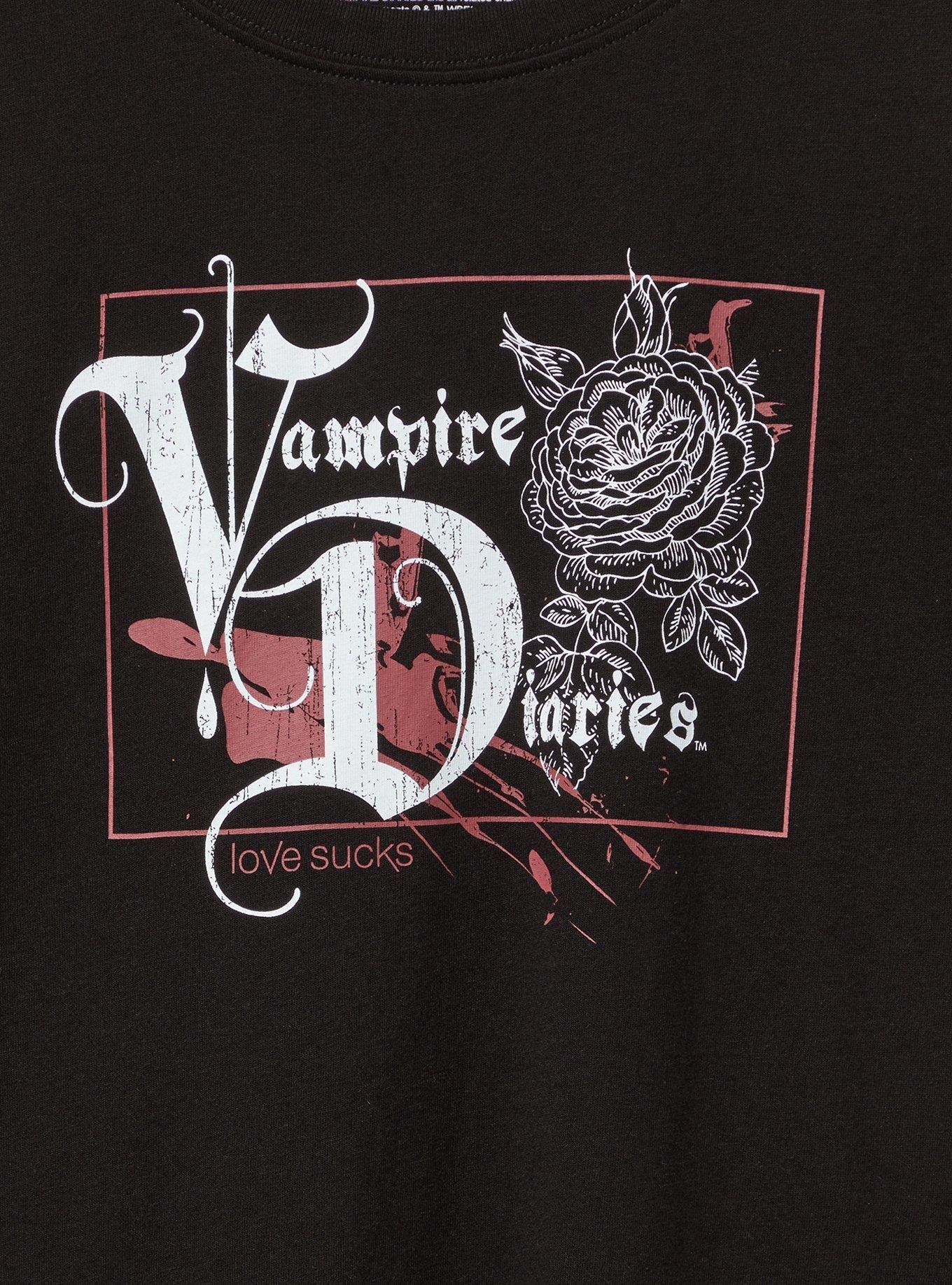 Vampire Diaries Classic Fit Cotton Crew Tee, DEEP BLACK, alternate