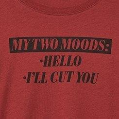 Two Moods Classic Fit Heritage Jersey Crew Tee, RED, swatch