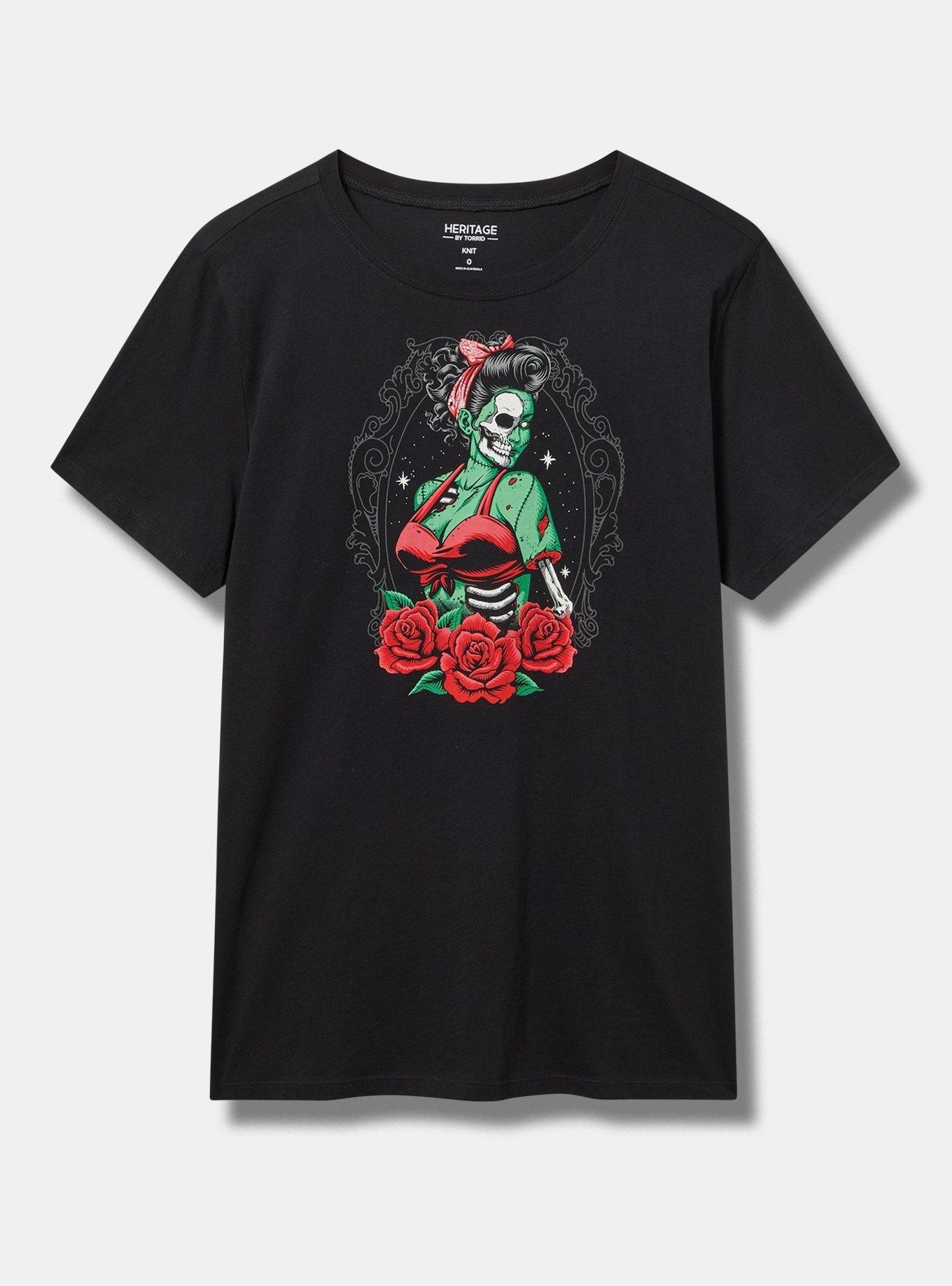 Zombie Girl Classic Fit Heritage Jersey Crew Tee