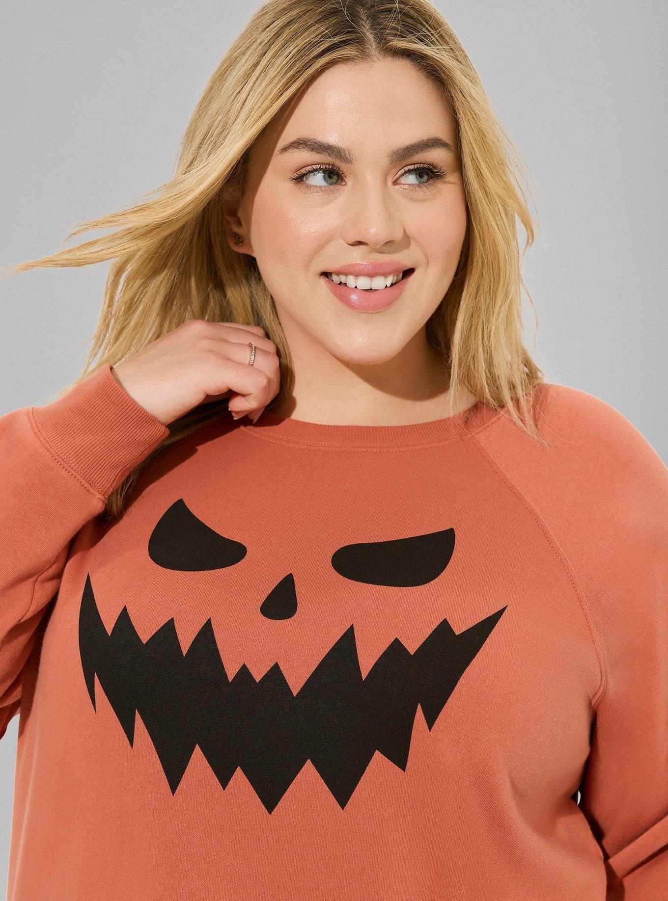 Pumpkin Classic Cozy Fleece Raglan Sweatshirt