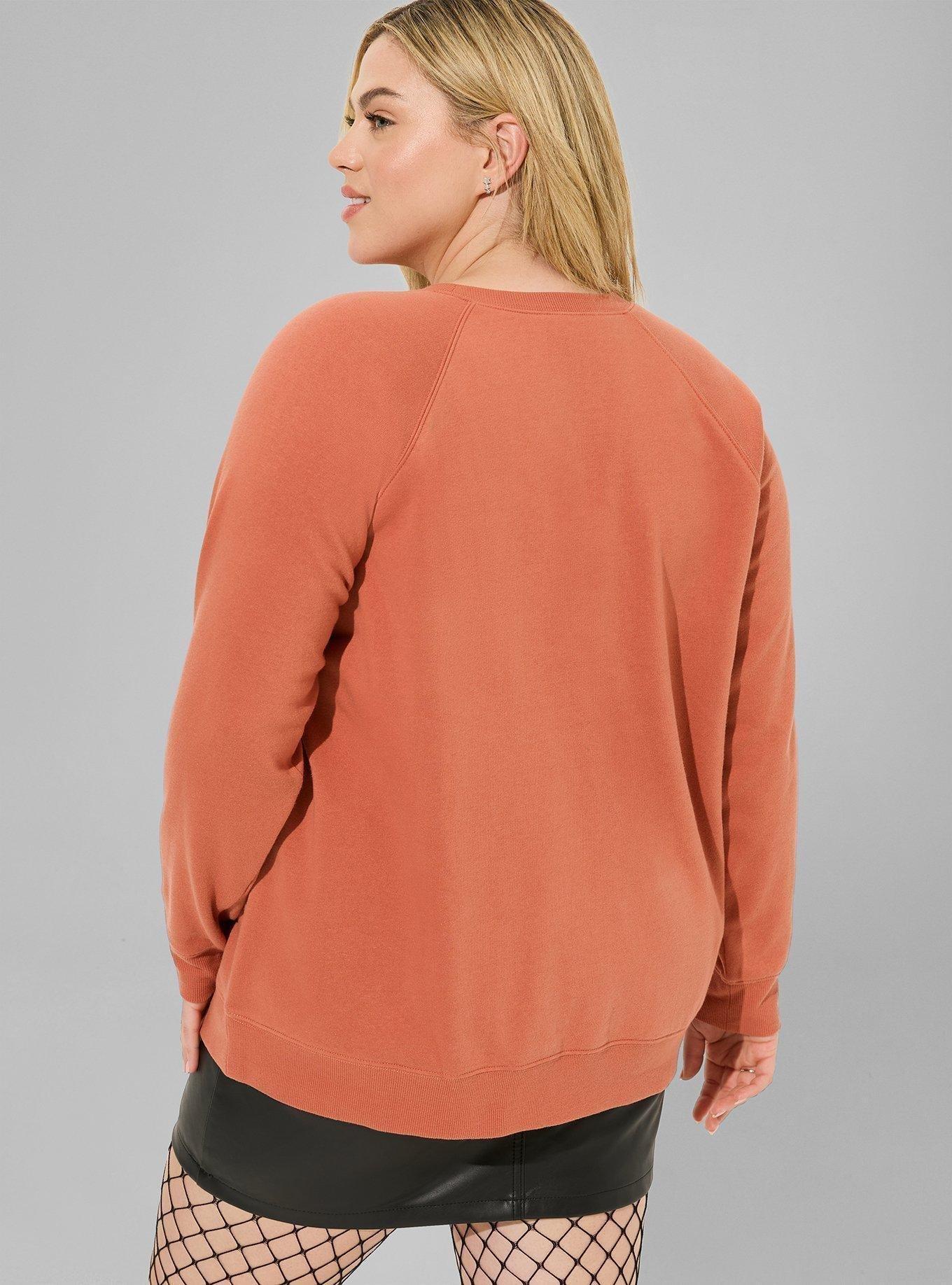 Pumpkin Classic Cozy Fleece Raglan Sweatshirt