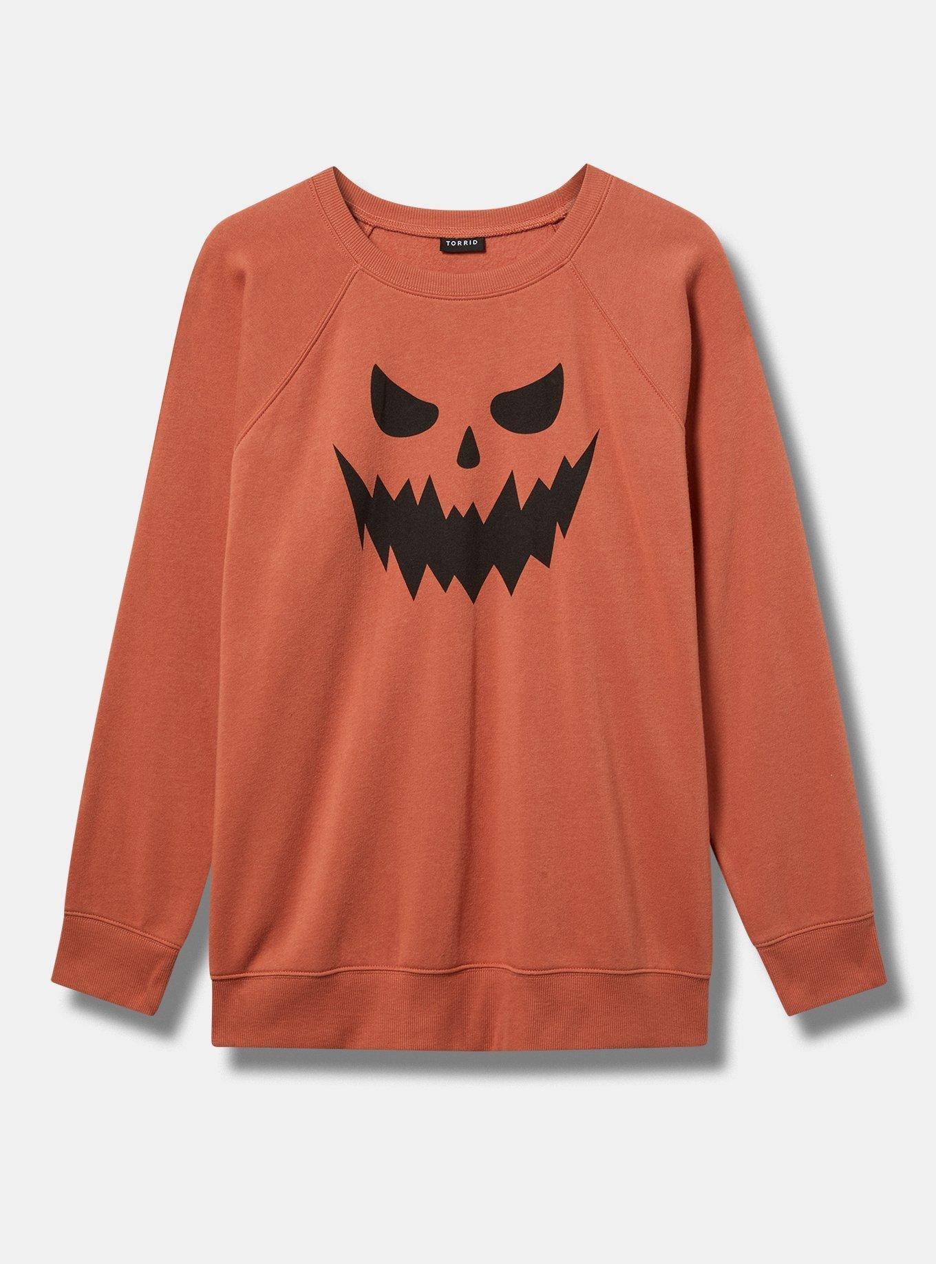 Pumpkin Classic Cozy Fleece Raglan Sweatshirt