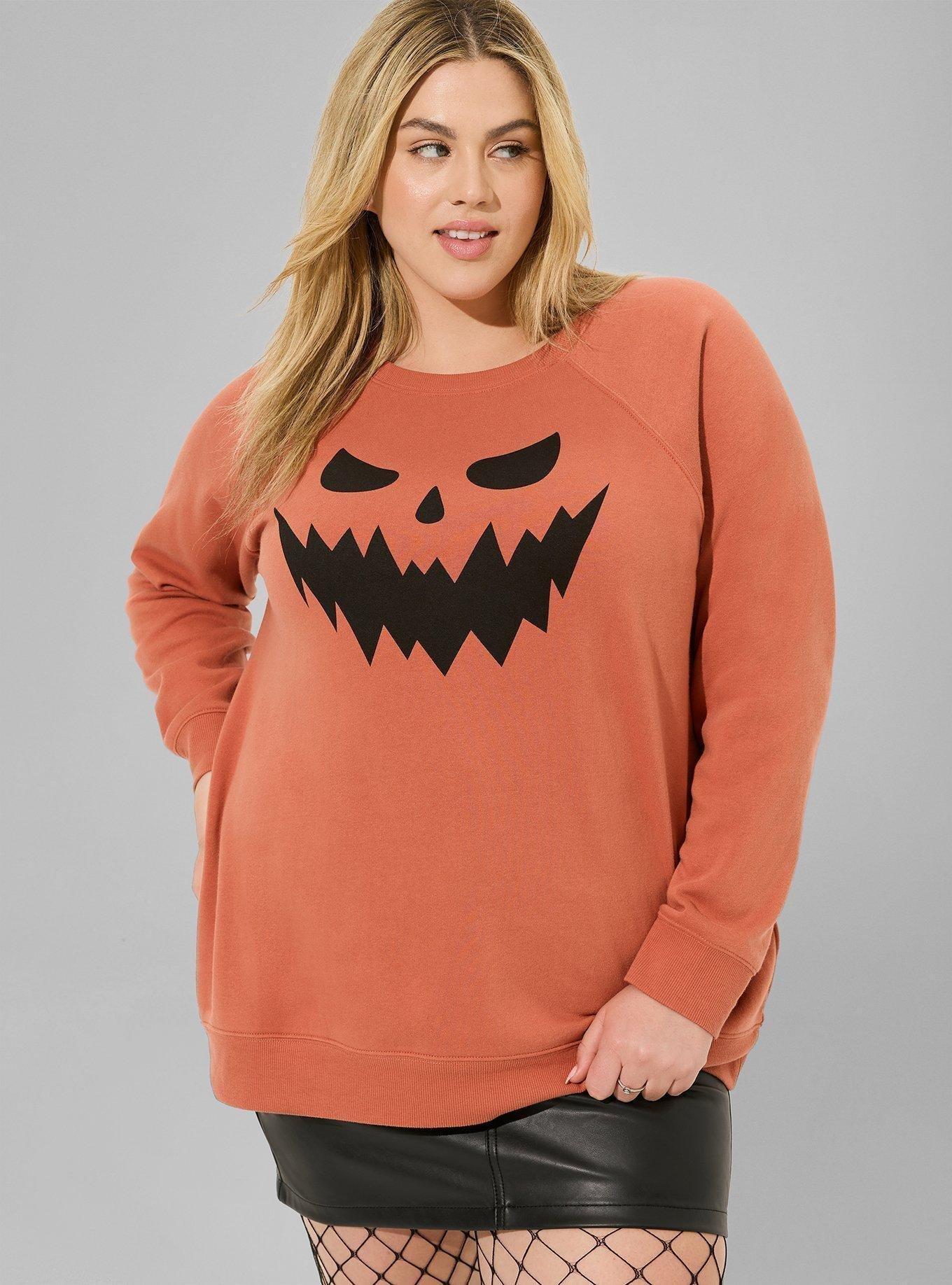 Pumpkin Classic Cozy Fleece Raglan Sweatshirt