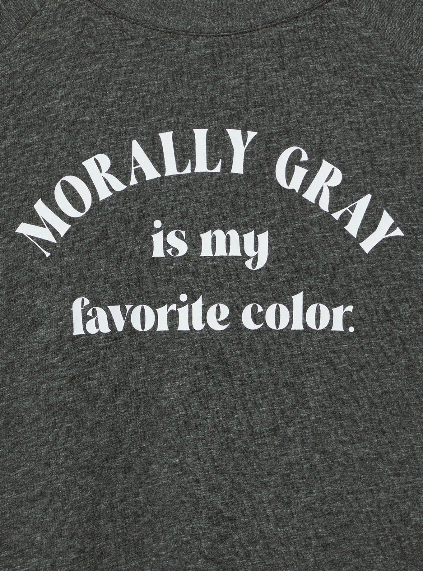 Morally Gray Classic Fit Vintage Slub Raglan, CHARCOAL HEATHER GREY, alternate