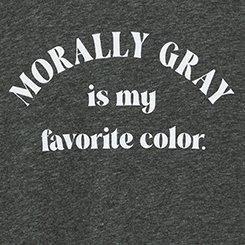 Morally Gray Classic Fit Vintage Slub Raglan, CHARCOAL HEATHER GREY, swatch