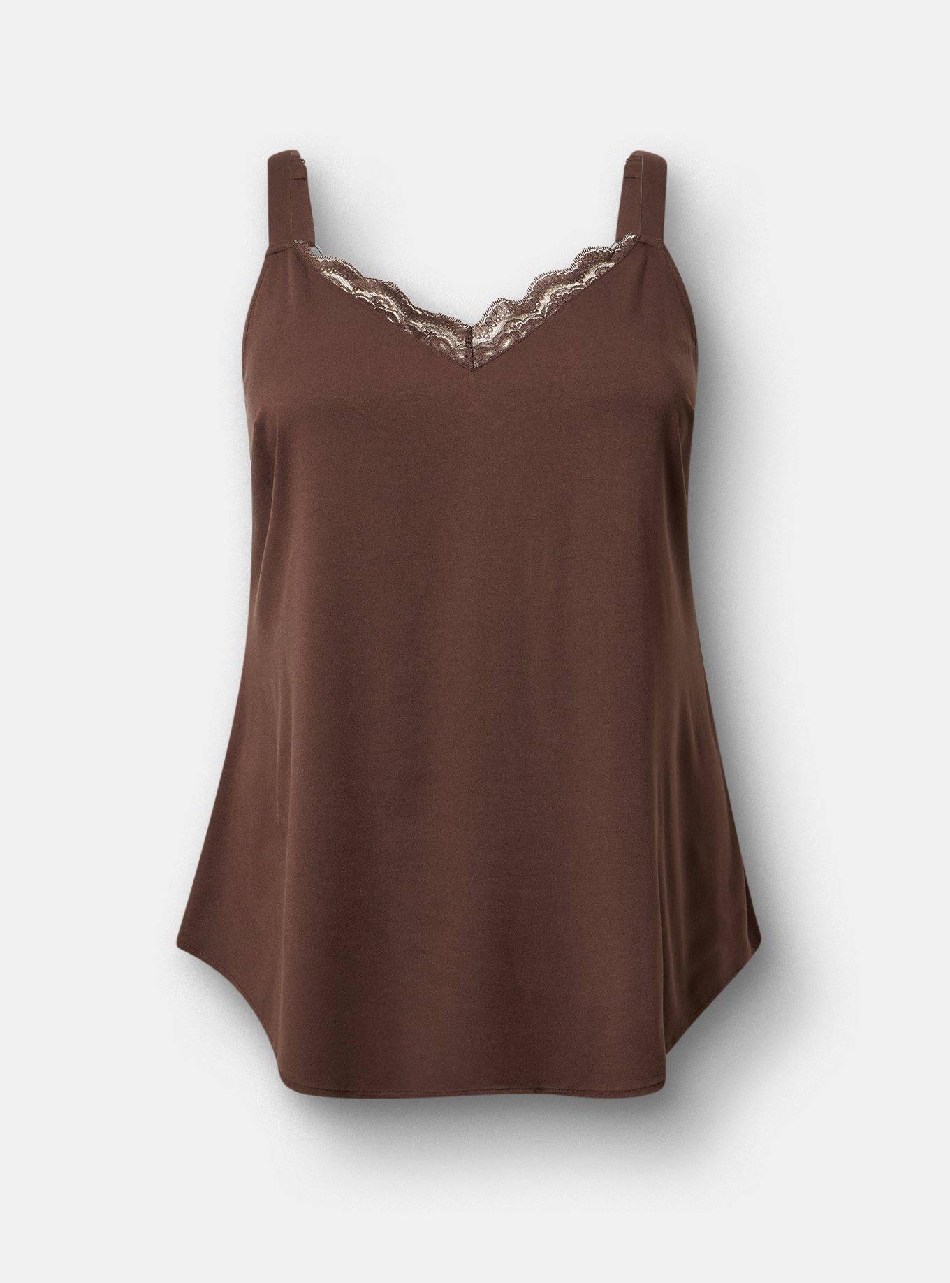 Ava Lace Trim Cami, JAVA, flat