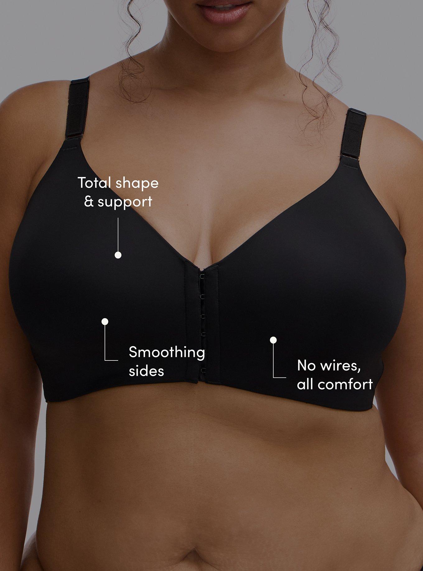 Dream Wire-Free Front-Close Bra, RICH BLACK, alternate
