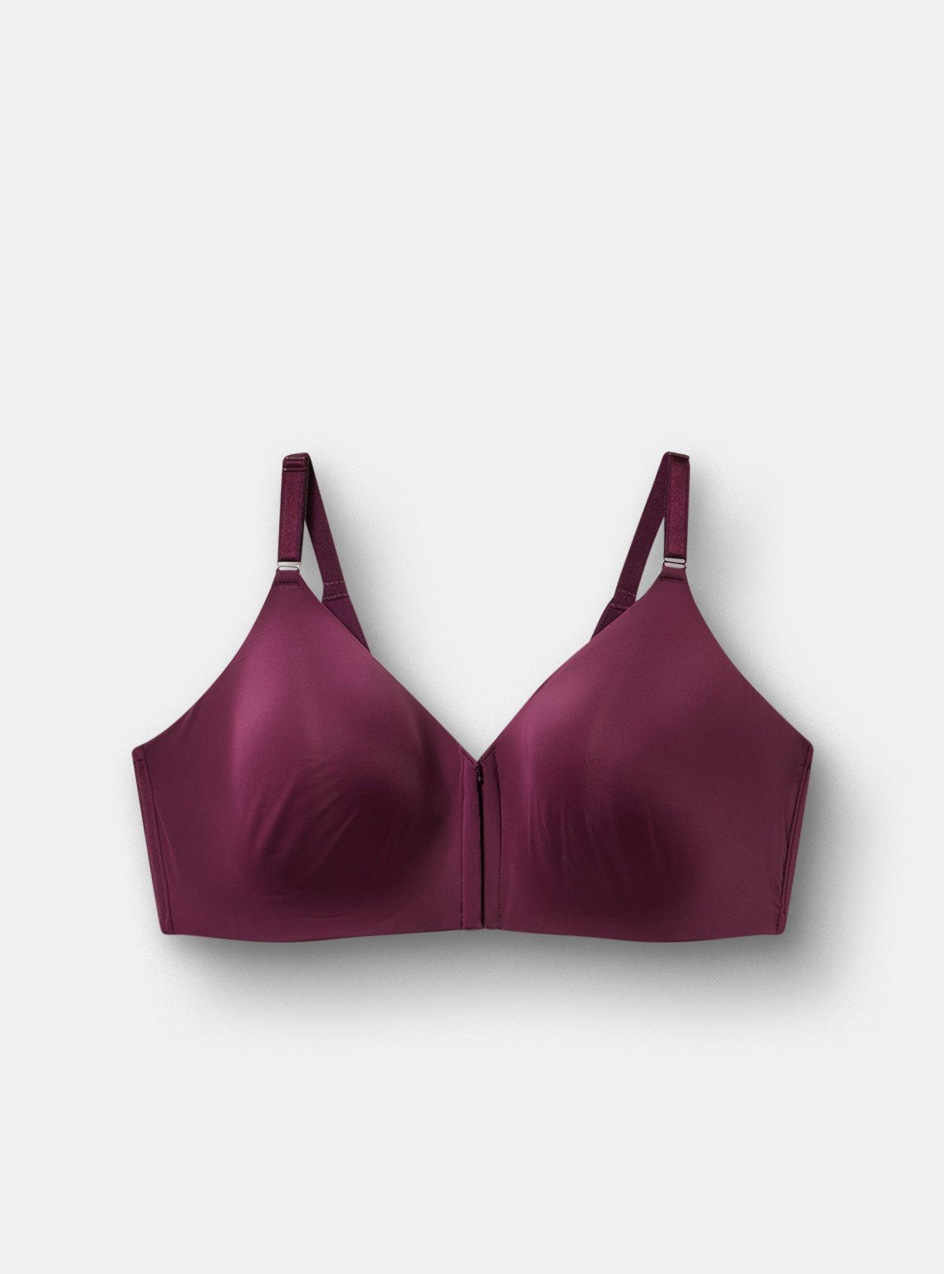 Dream Wire-Free Front-Close Bra, POTENT PURPLE, flat