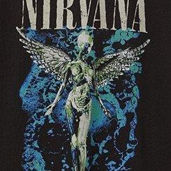 Nirvana Angel Classic Fit Cotton Crew Ttee, DEEP BLACK, swatch