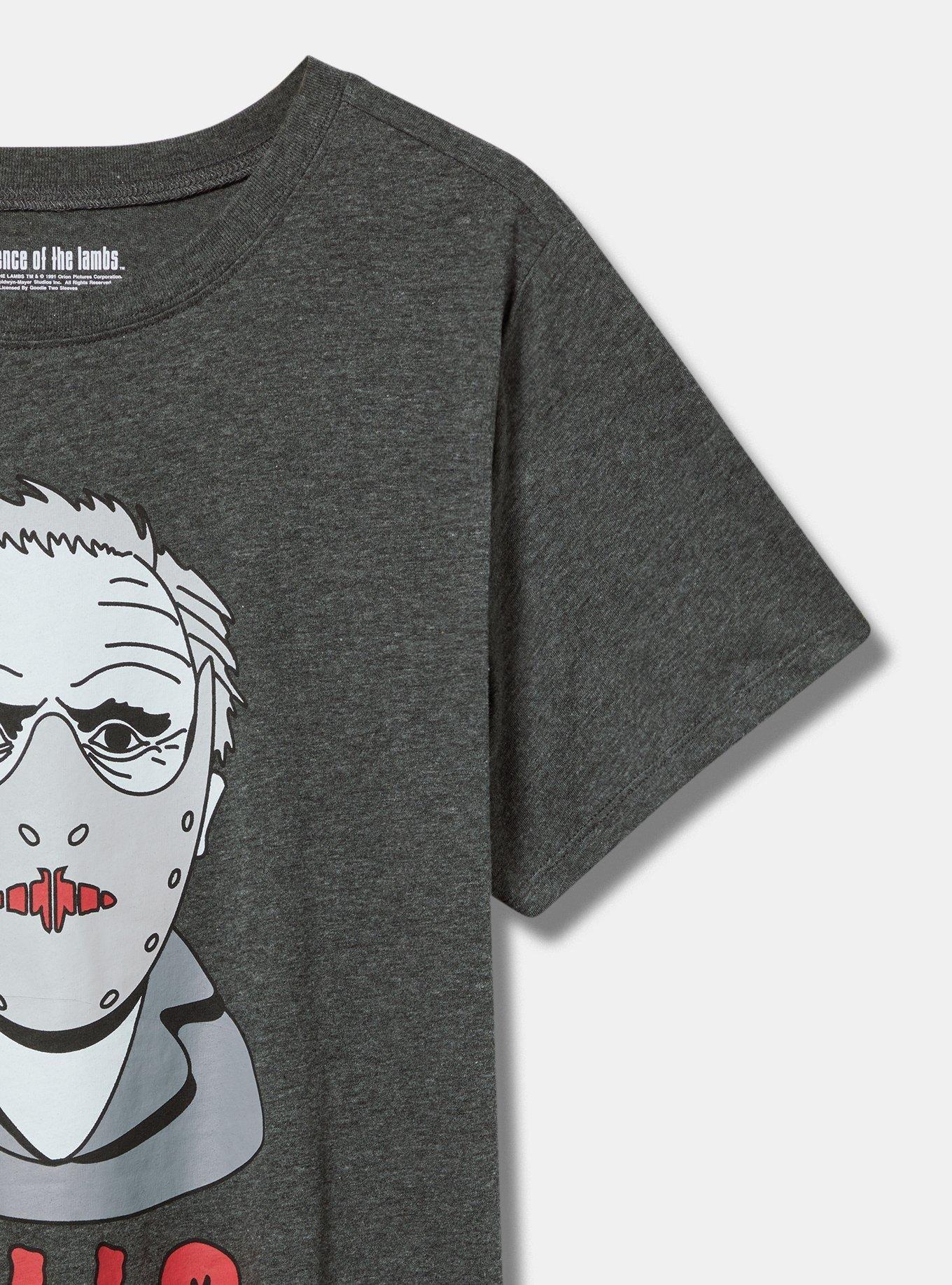 Silence Of The Lambs Classic Fit Cotton Crew Tee, CHARCOAL HEATHER GREY, alternate