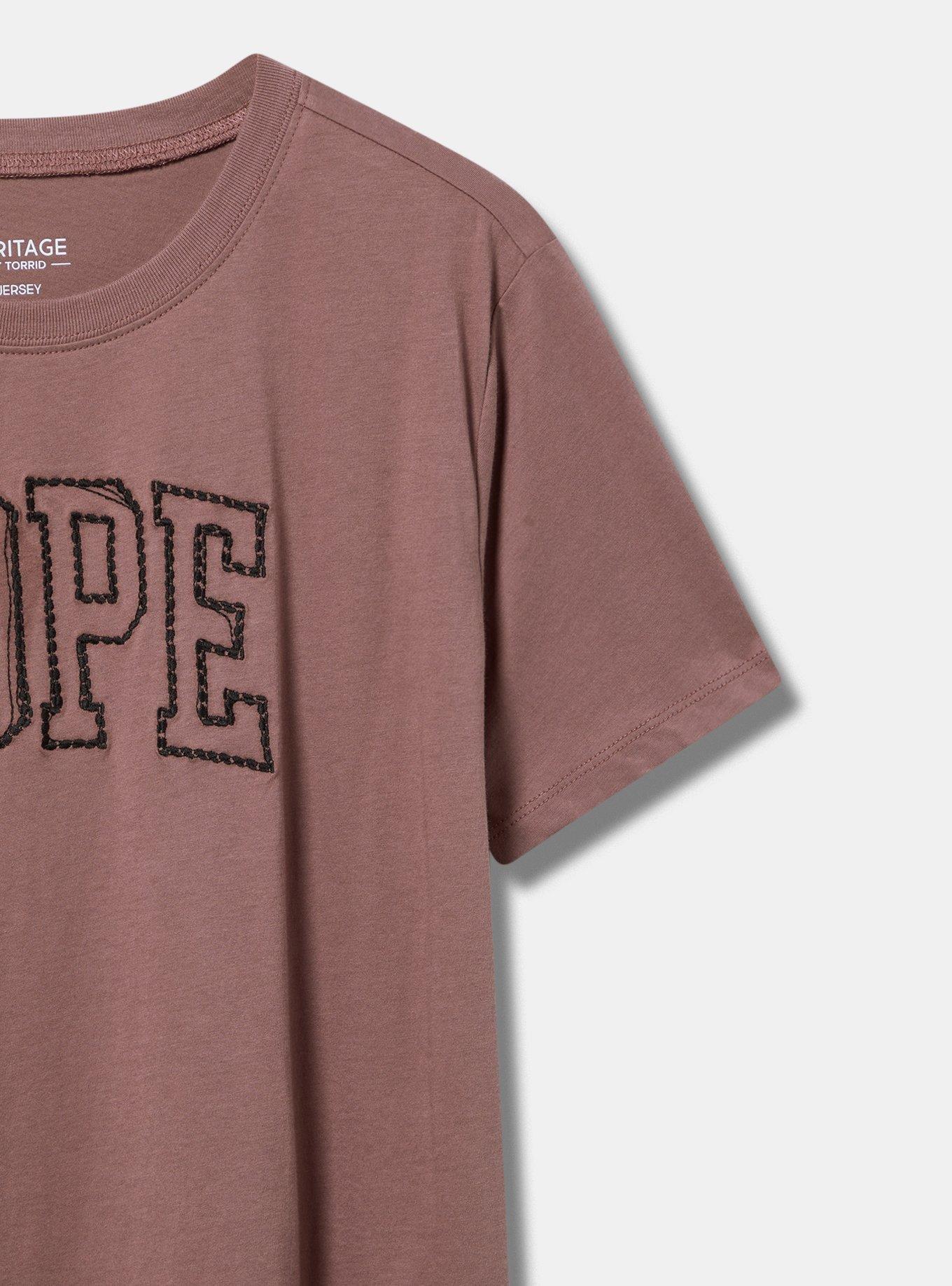 Nope Embroidered Classic Heritage Jersey Crew Tee