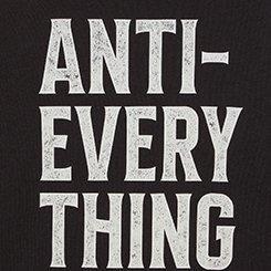 Anti Everything Classic Heritage Jersey Crew Tee, DEEP BLACK, swatch