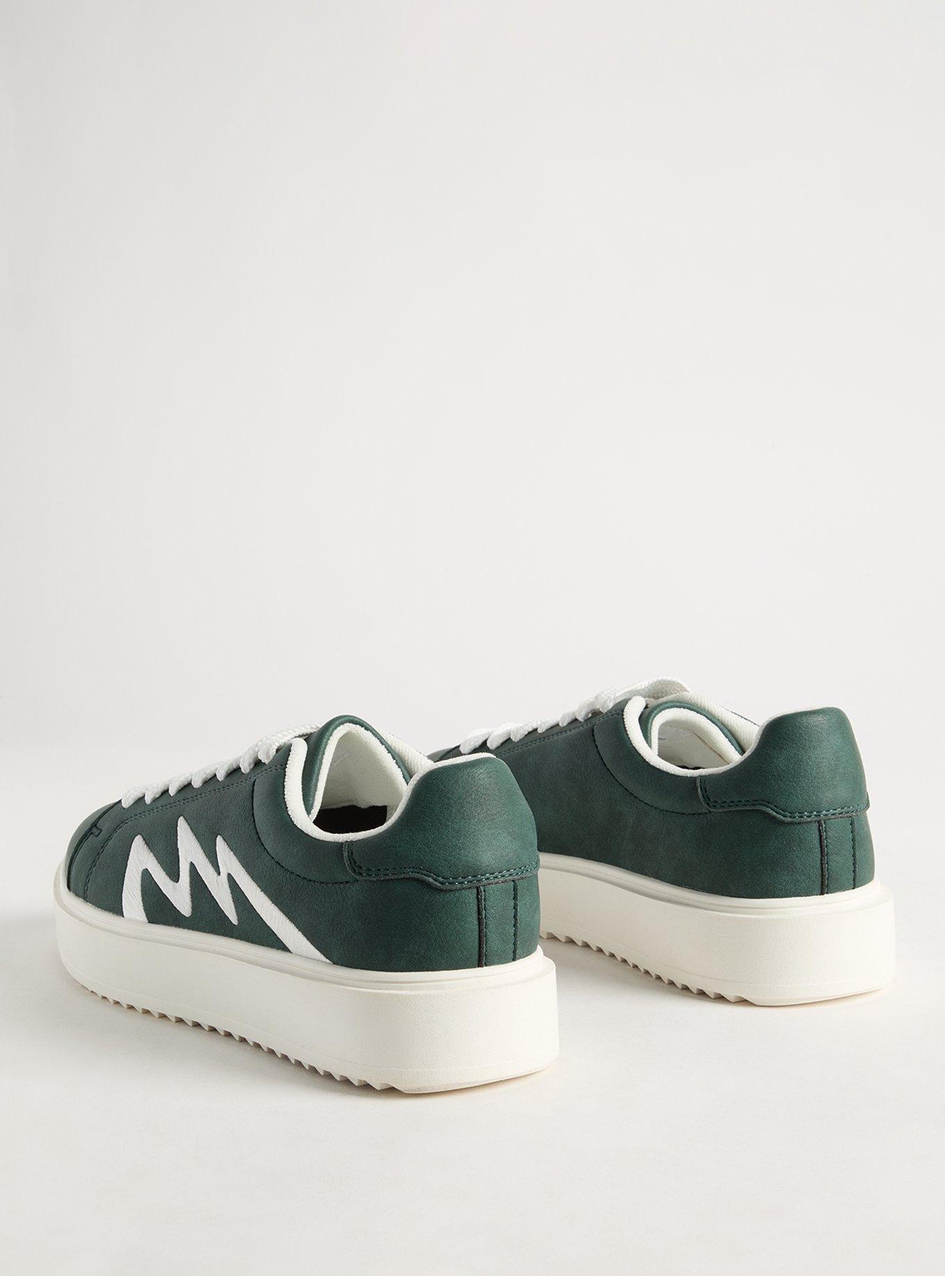 Chunky Side Detail Lace-Up Sneaker (WW), EMERALD, alternate