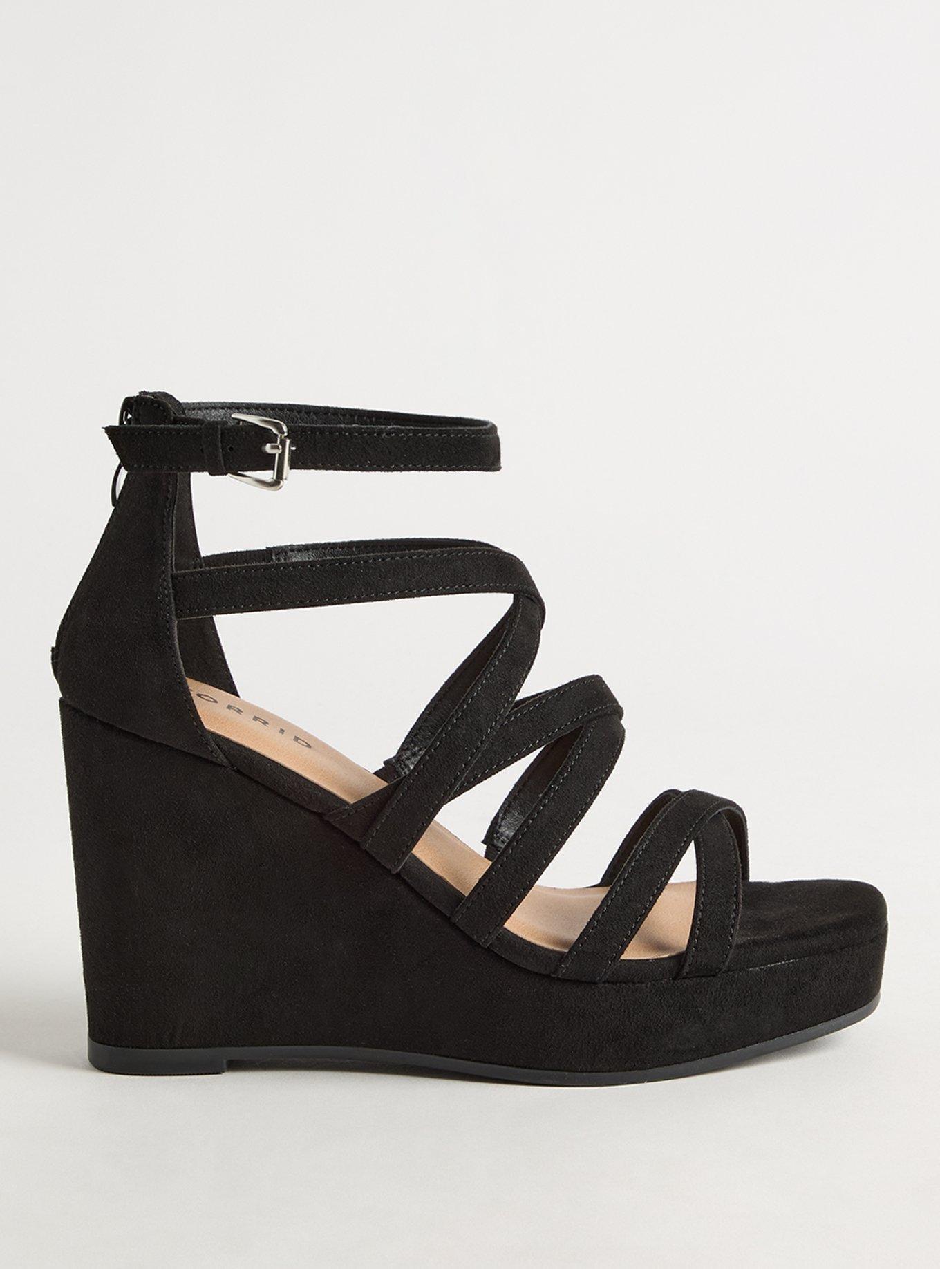 Strappy Square Toe Wedge