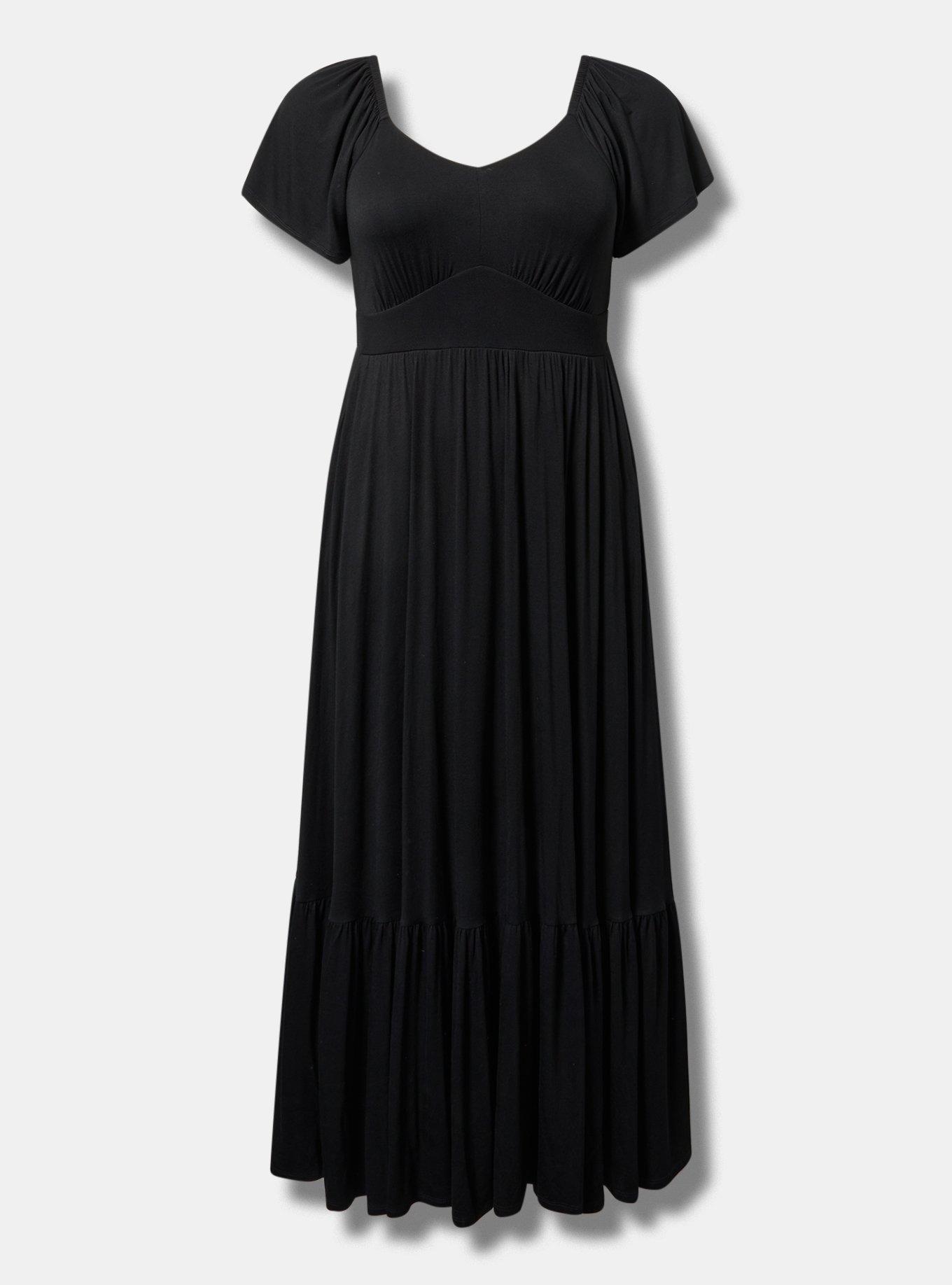 Plus Size - Flutter Sleeve Tiered Maxi Dress - Torrid