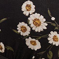 Flutter Sleeve Tiered Maxi Dress, FIELD OF DAISYS FLORAL DEEP BLACK, swatch