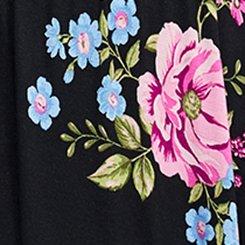 Flutter Sleeve Tiered Maxi Dress, KIRBY FLORAL BLACK, swatch