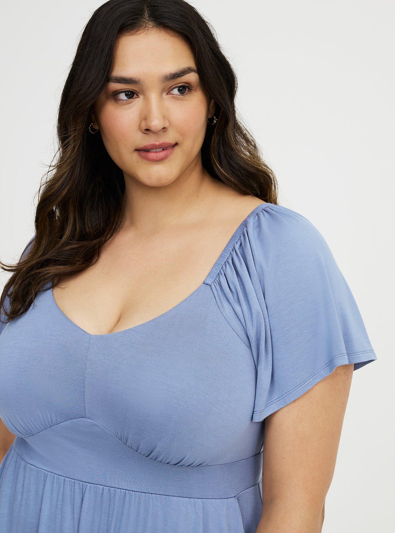 Flutter Sleeve Tiered Maxi Dress, TROPOSPHERE, alternate