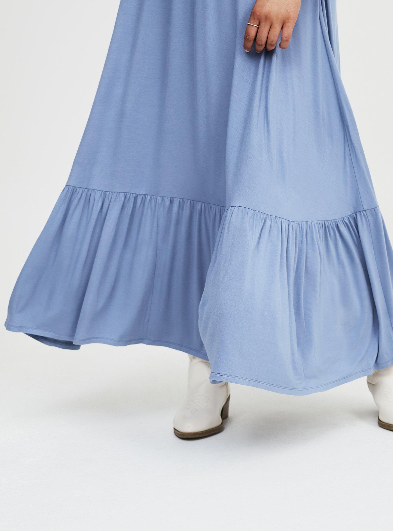 Flutter Sleeve Tiered Maxi Dress, TROPOSPHERE, alternate