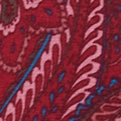 Flutter Sleeve Tiered Maxi Dress, FRENCH PAISLEY BURGUNDY, swatch