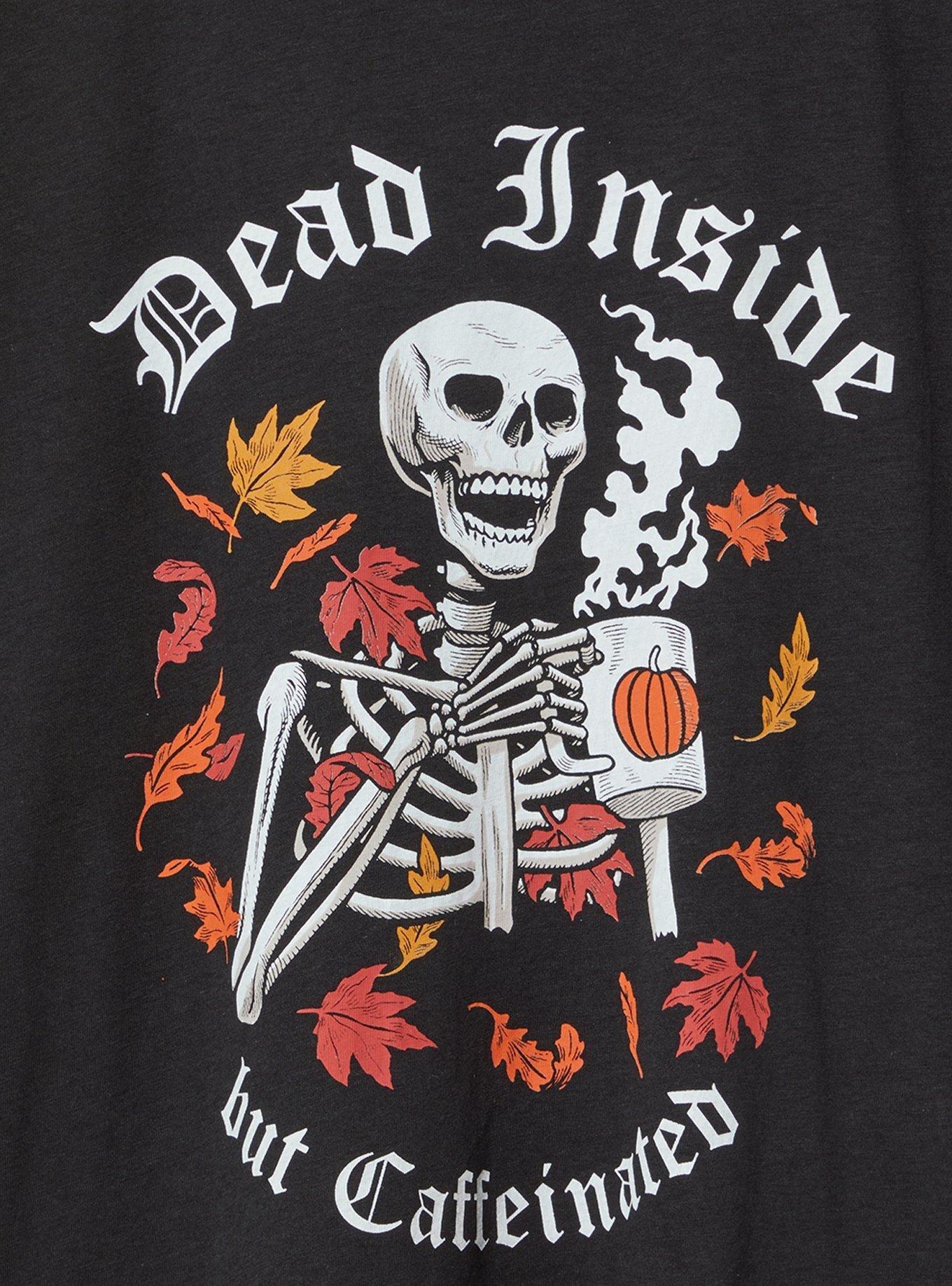 Dead Inside Relaxed Fit Heritage Jersey Crew Tee, ANTHRACITE, alternate