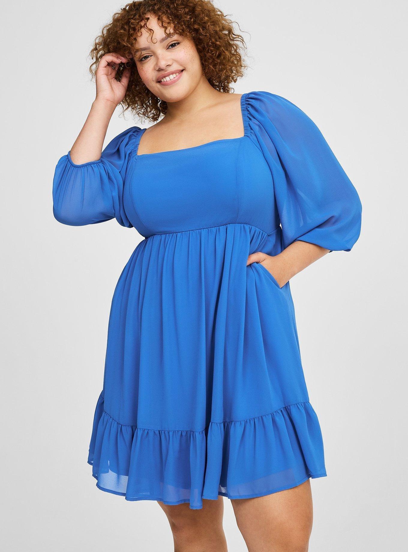 Plus Size - Chiffon Tiered Mini Dress - Torrid