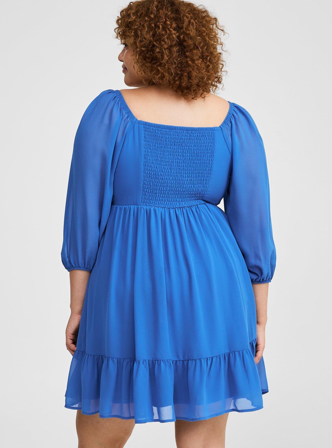 Plus Size - Chiffon Tiered Mini Dress - Torrid