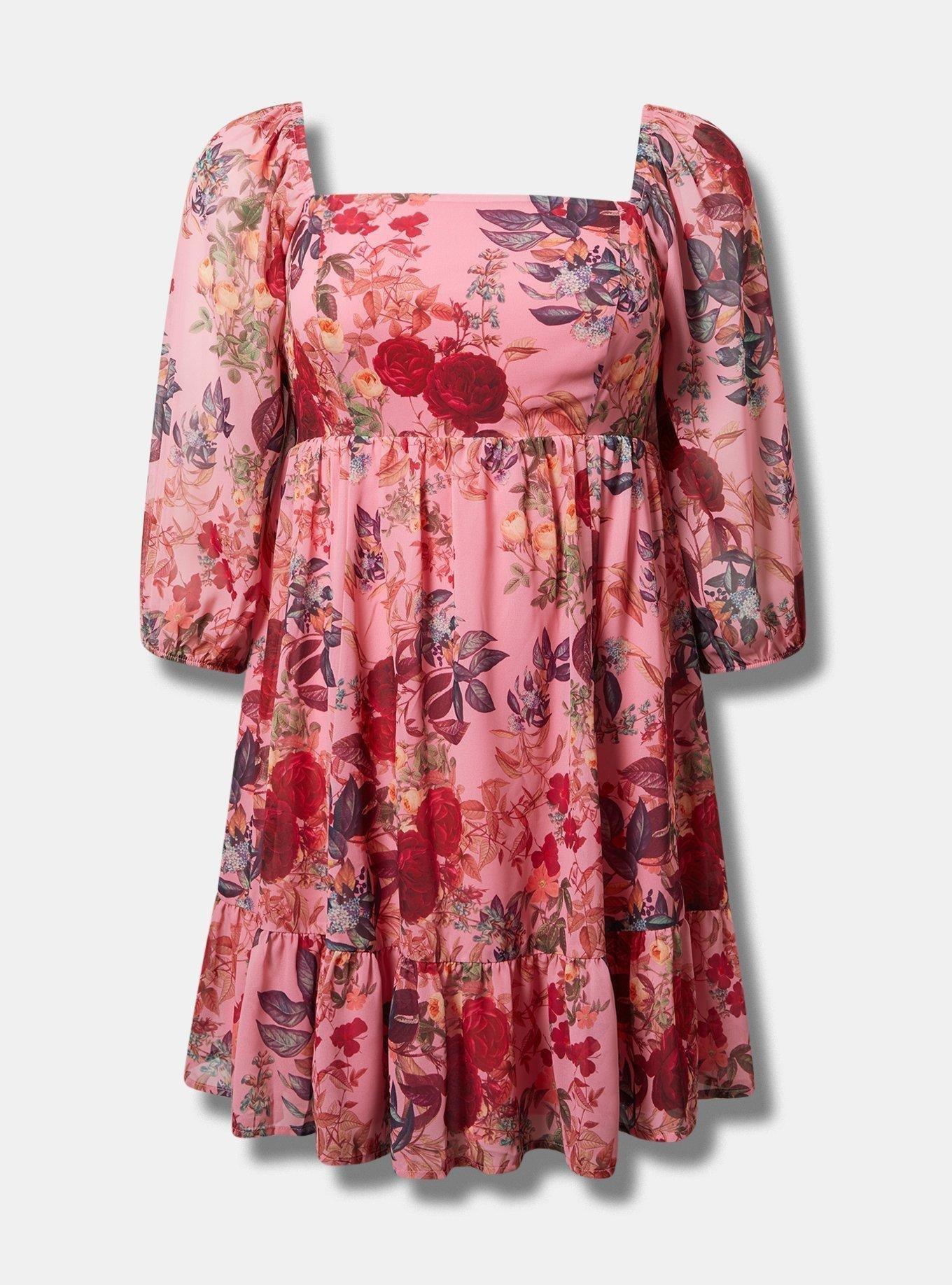Chiffon Tiered Mini Dress