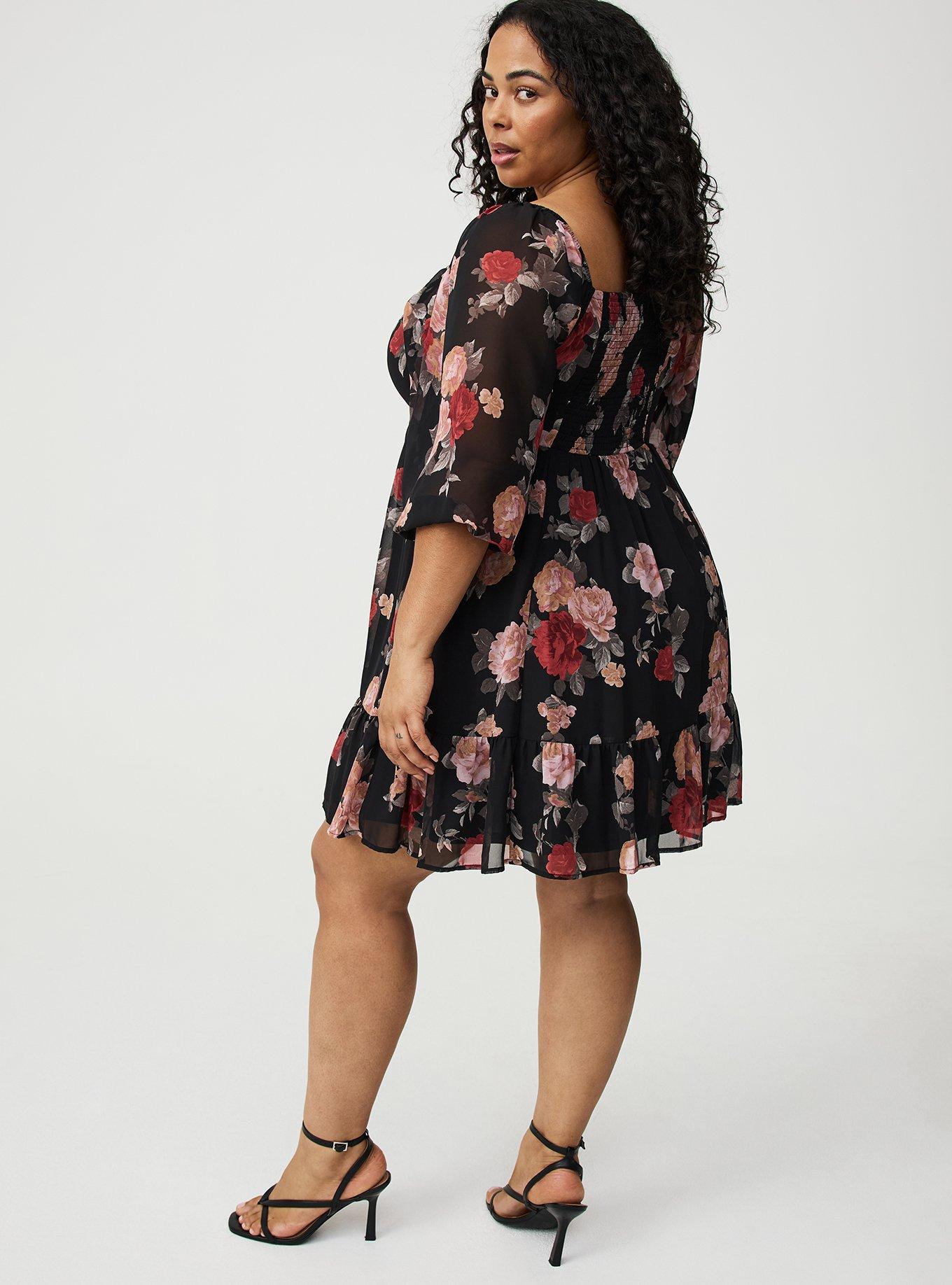 Chiffon Tiered Mini Dress