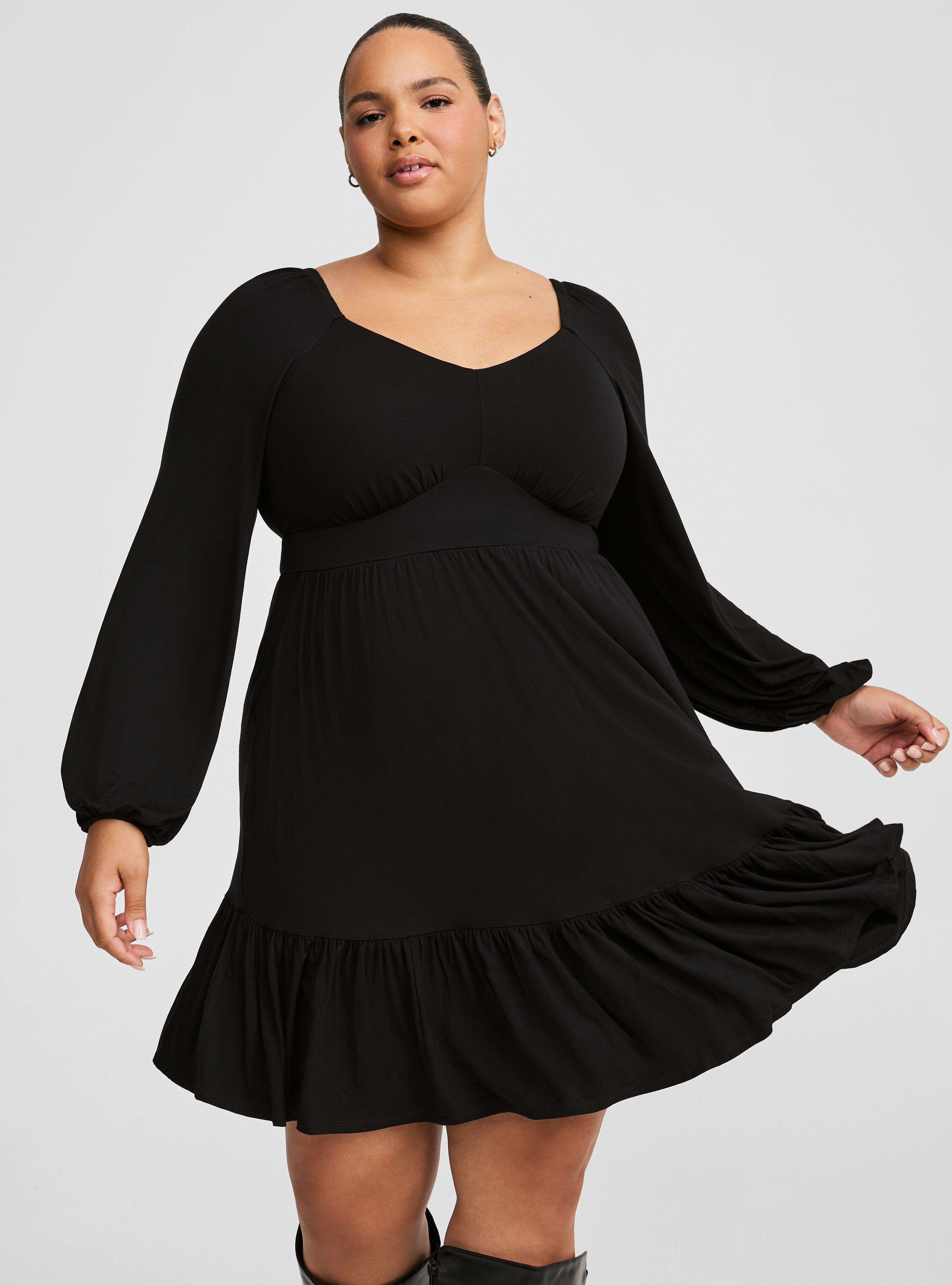 tiered skater dress Plus Size - Mini Super Soft Tiered Skater Dress