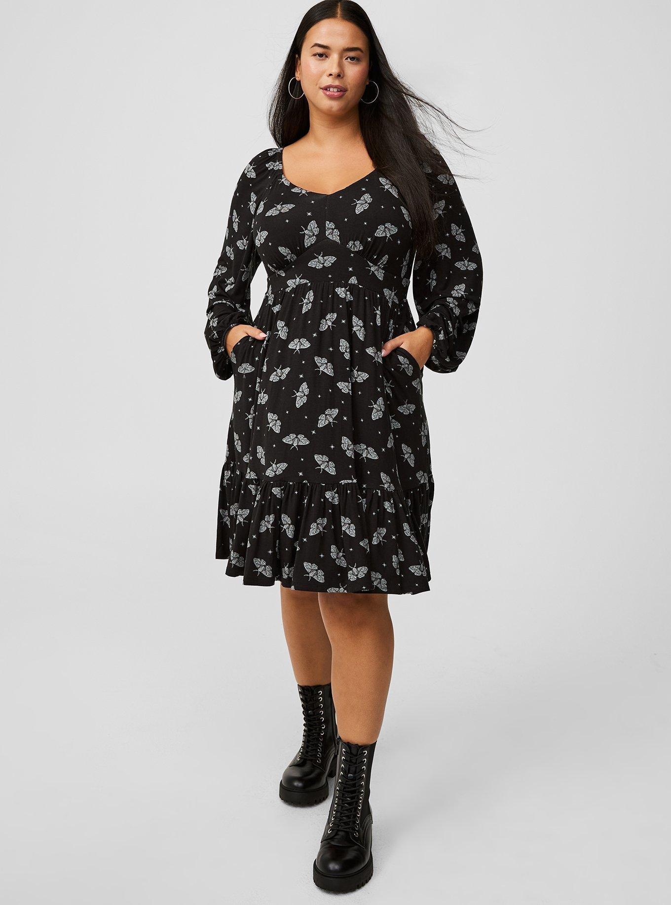 Plus Size - Mini Super Soft Tiered Skater Dress - Torrid
