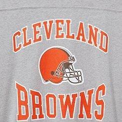 NFL Cleveland Browns Classic Fit Cotton Yoke Tee, HEATHER GREY, swatch