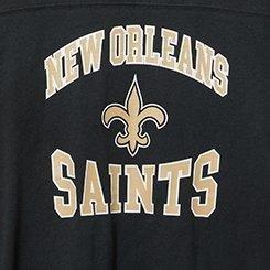 NFL New Orleans Saints Classic Fit Cotton Yoke Tee, DEEP BLACK, swatch