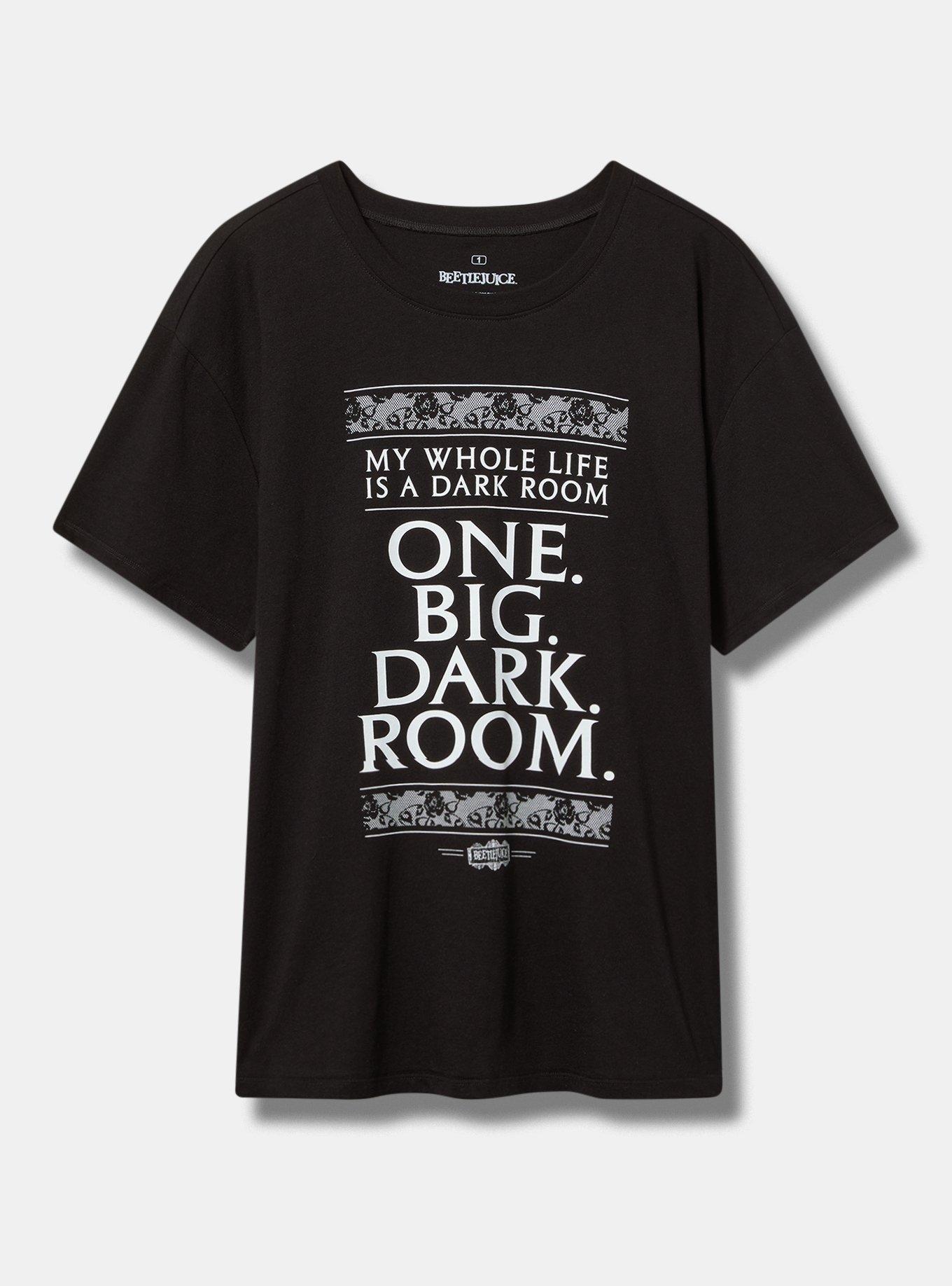 Beetlejuice Dark Room Relaxed Fit Cotton Boxy Tee