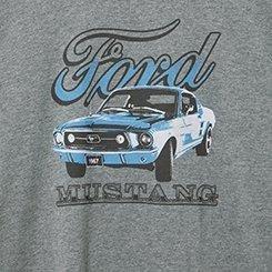 Plus Size Ford Mustang Relaxed Fit Cotton Crew Tee, MEDIUM HEATHER GREY, swatch