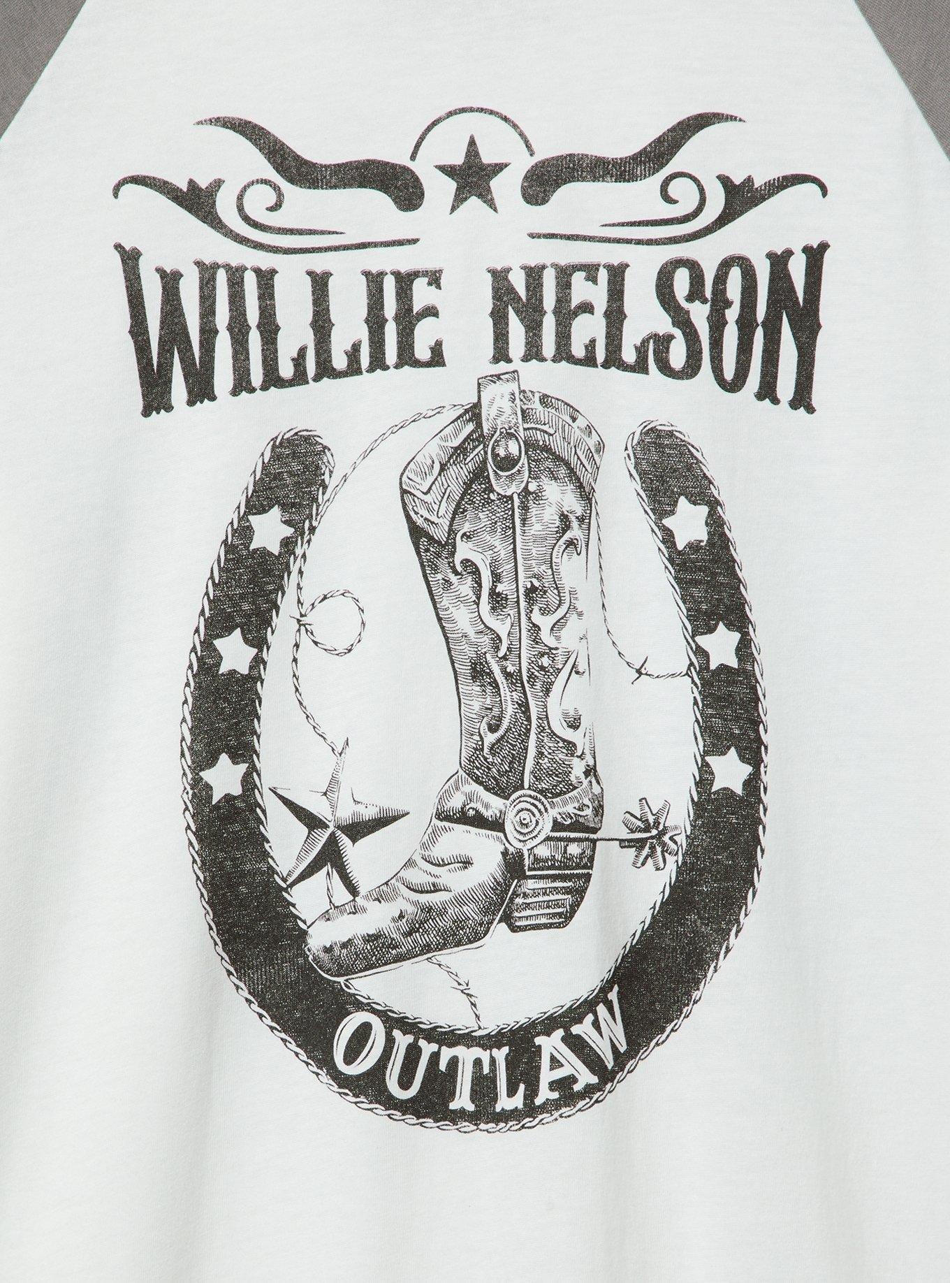 Willie Nelson Classic Fit Cotton Raglan Tee, BLANC DE BLANC, alternate