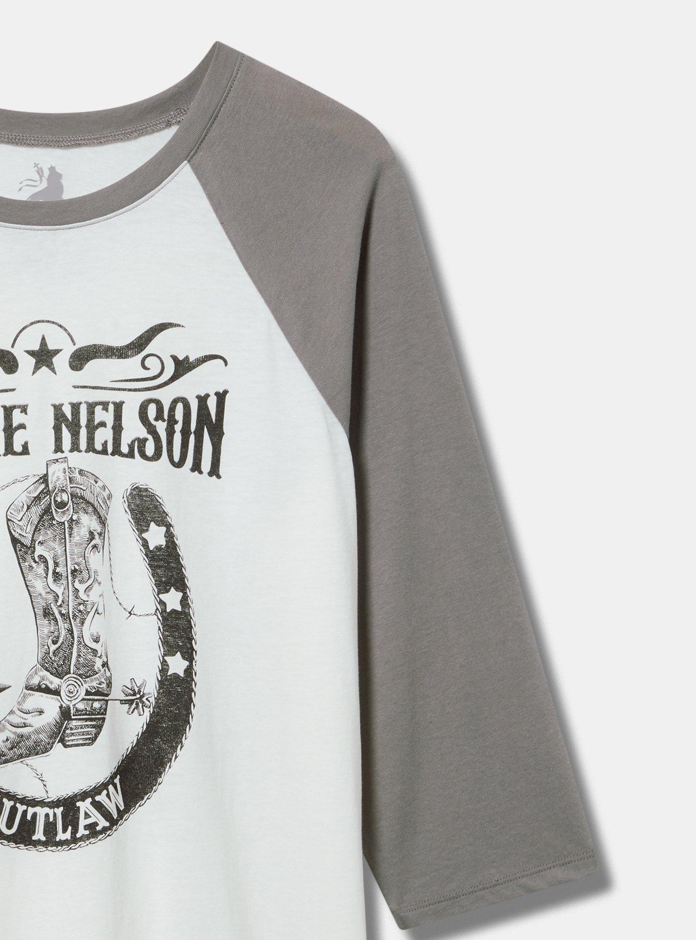 Willie Nelson Classic Fit Cotton Raglan Tee, BLANC DE BLANC, alternate