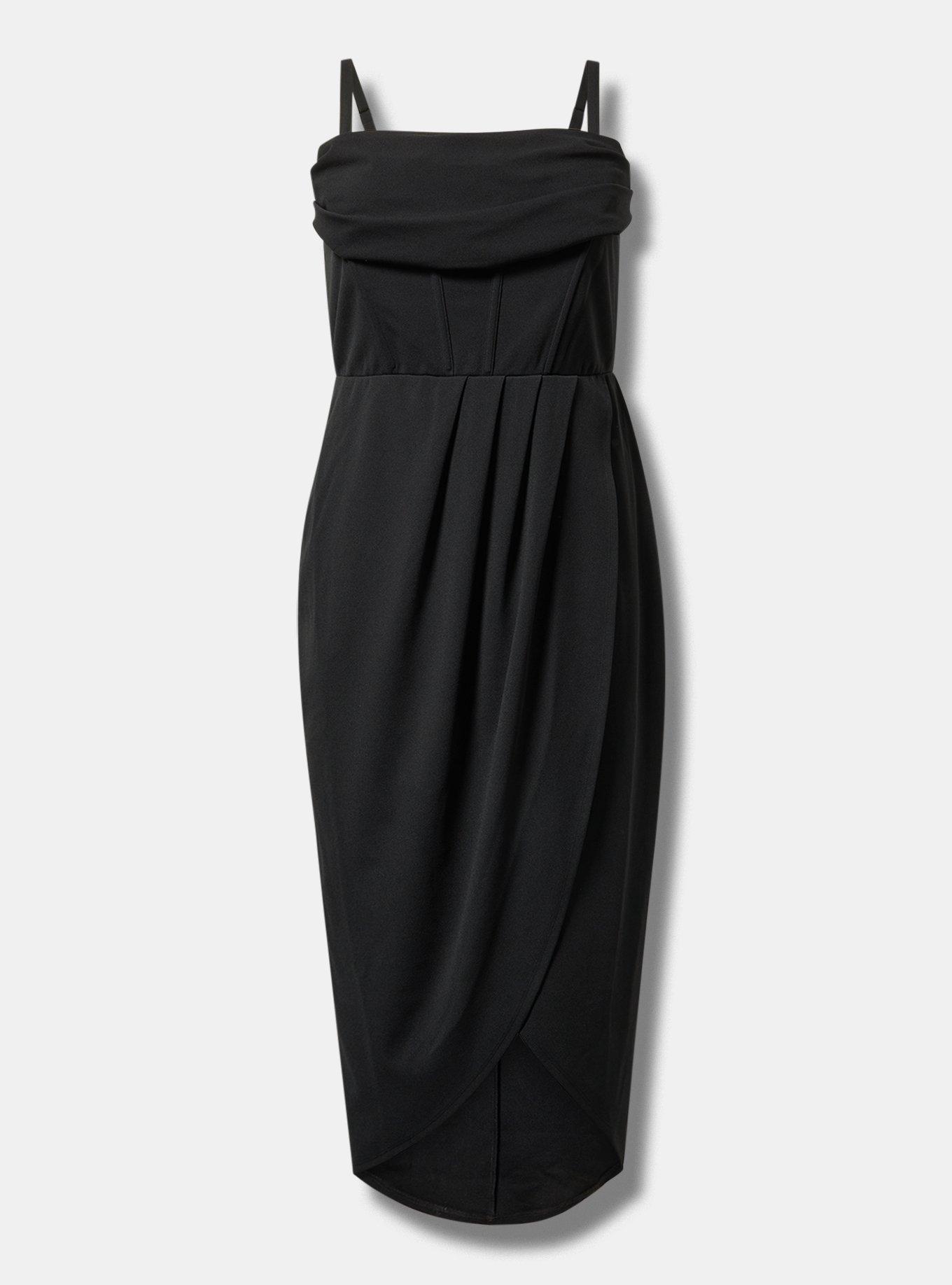 Tulip Hem Bustier Midi Dress