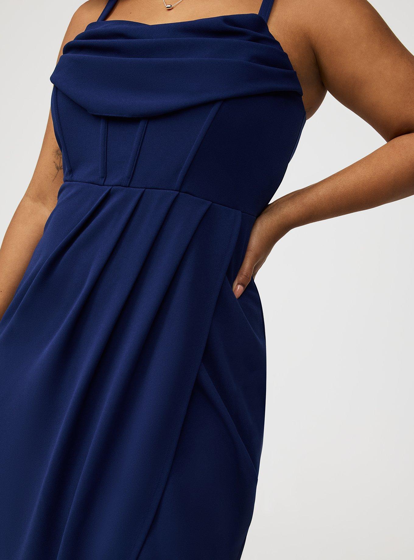 Tulip Hem Bustier Midi Dress