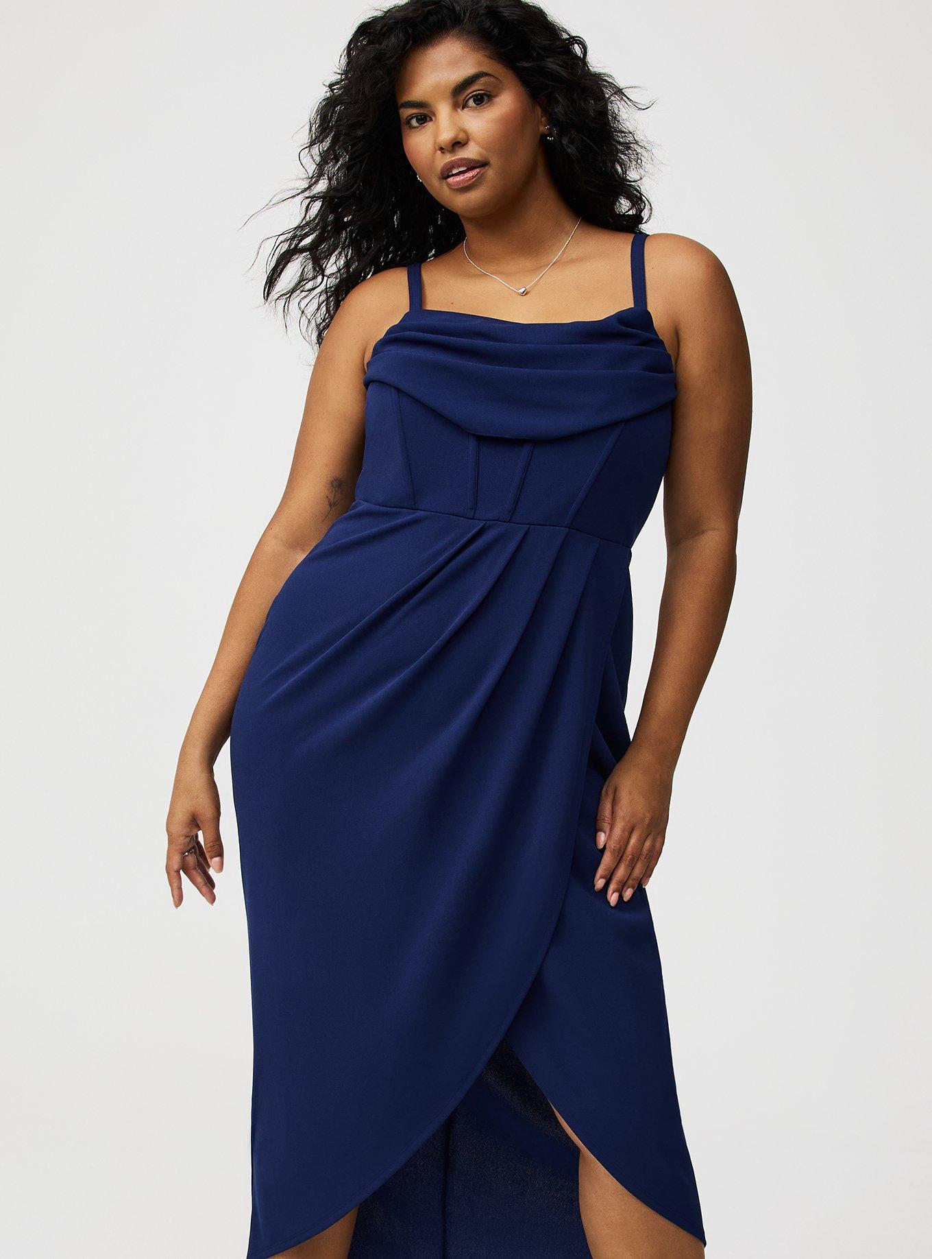 slim fit dress slacks One-Shoulder Sleeveless Tulip Hem Dress main image 1