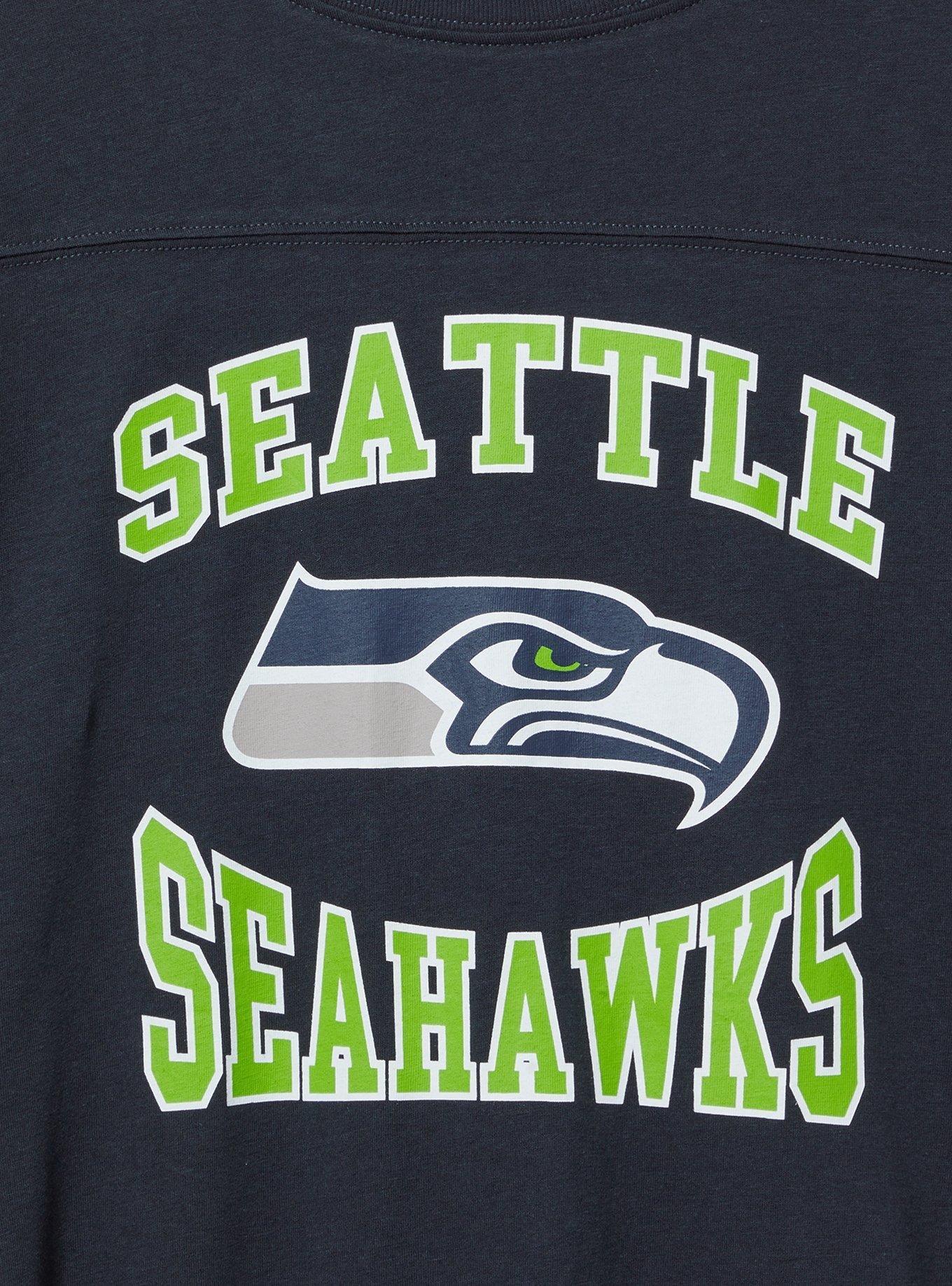 NFL Seattle Seahawks Classic Fit Cotton Yoke Tee, NAVY, alternate