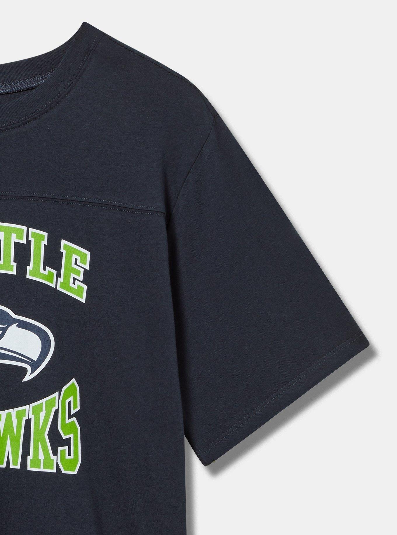 NFL Seattle Seahawks Classic Fit Cotton Yoke Tee, NAVY, alternate