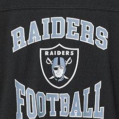 NFL Las Vegas Raiders Classic Fit Cotton Yoke Tee, DEEP BLACK, swatch