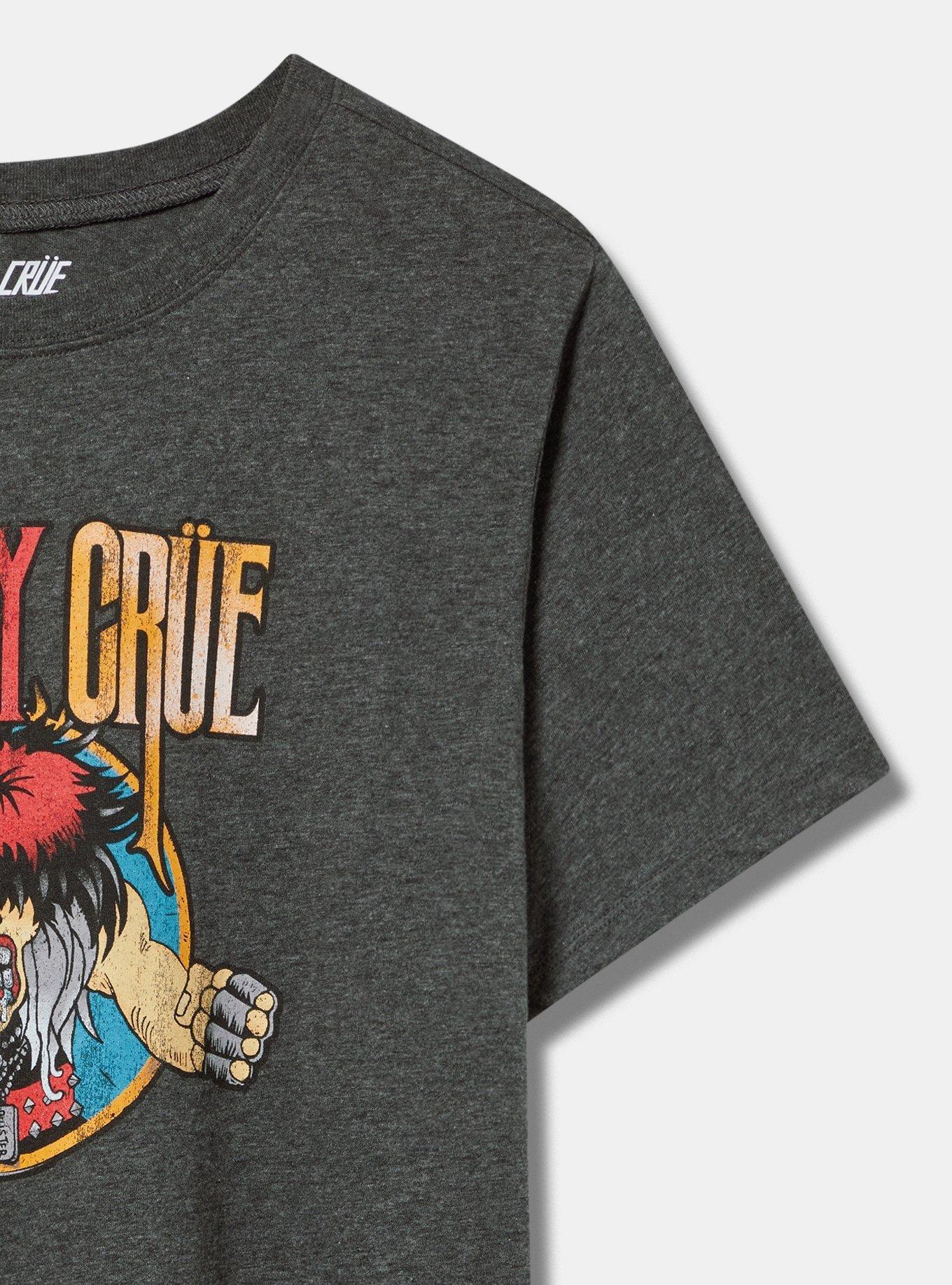 Motley Crue Classic Fit Cotton Crew Tee, CHARCOAL HEATHER GREY, alternate